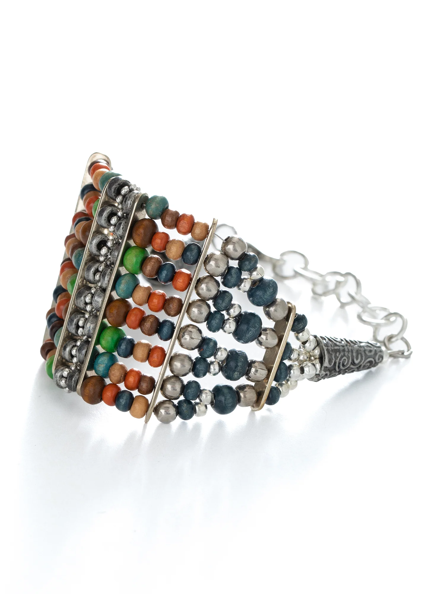 Abacus Beaded Cuff Bracelet