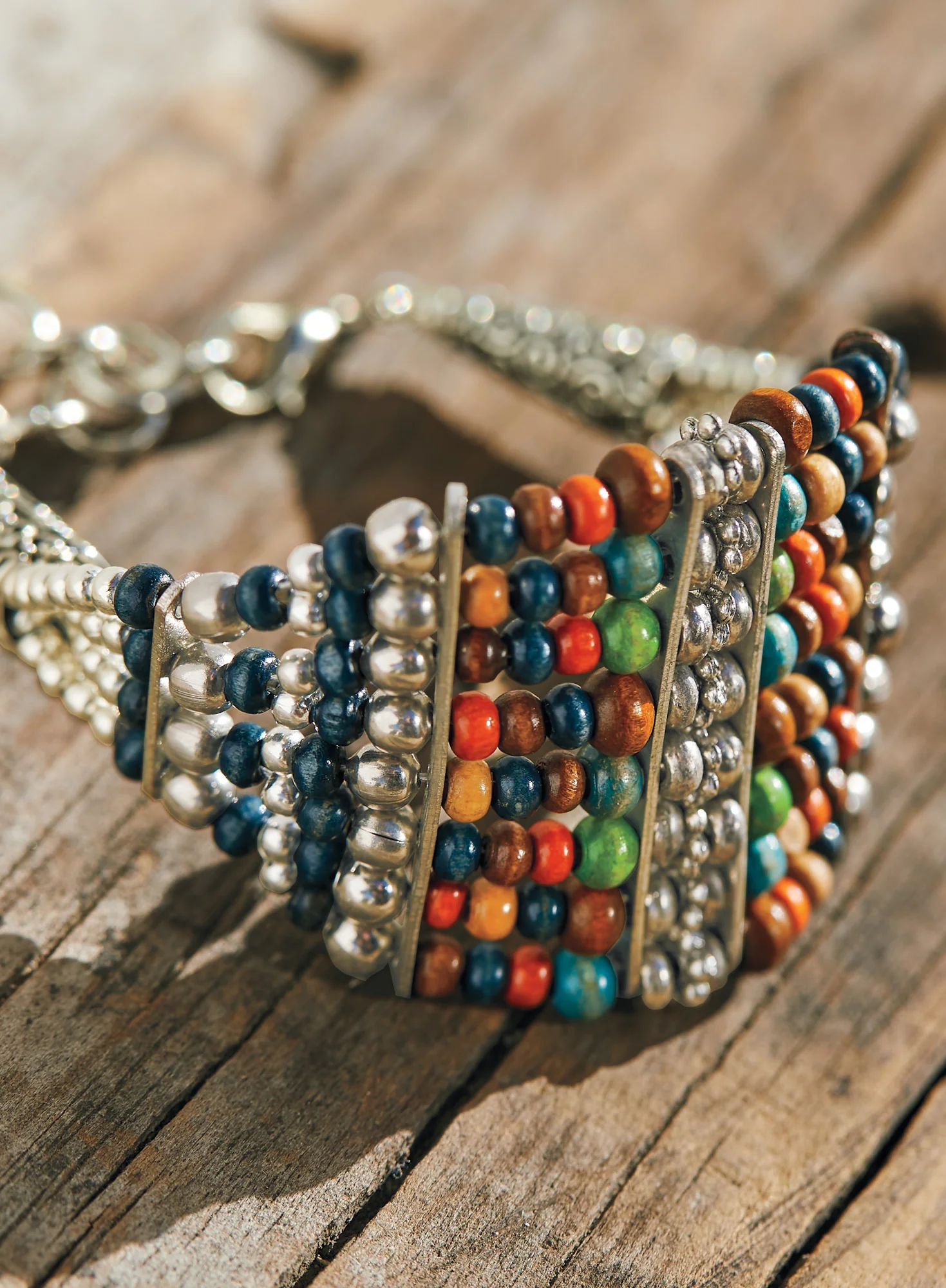 Abacus Beaded Cuff Bracelet - Image 3