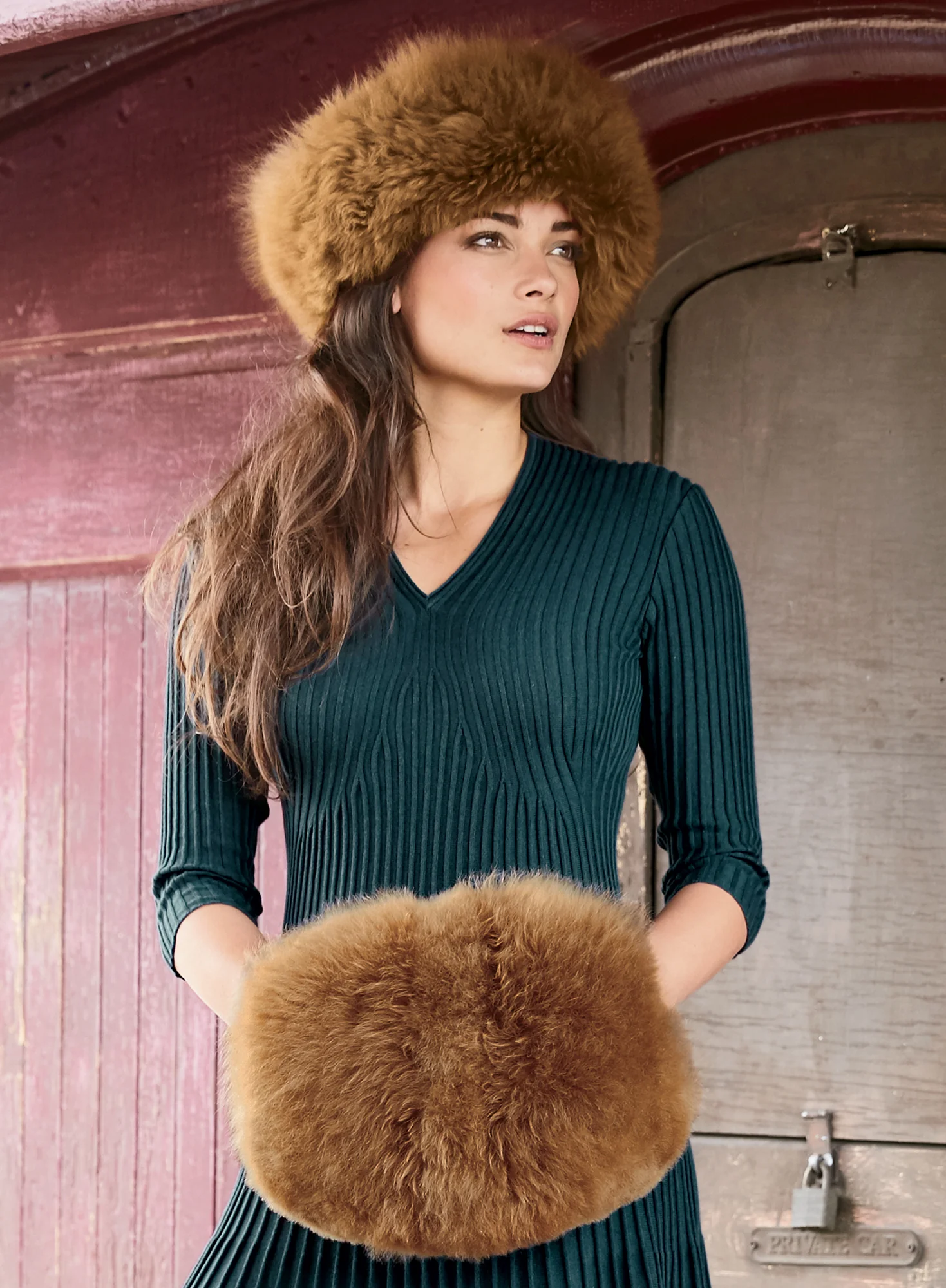 Alpaca Fur Hand Muff - Image 2
