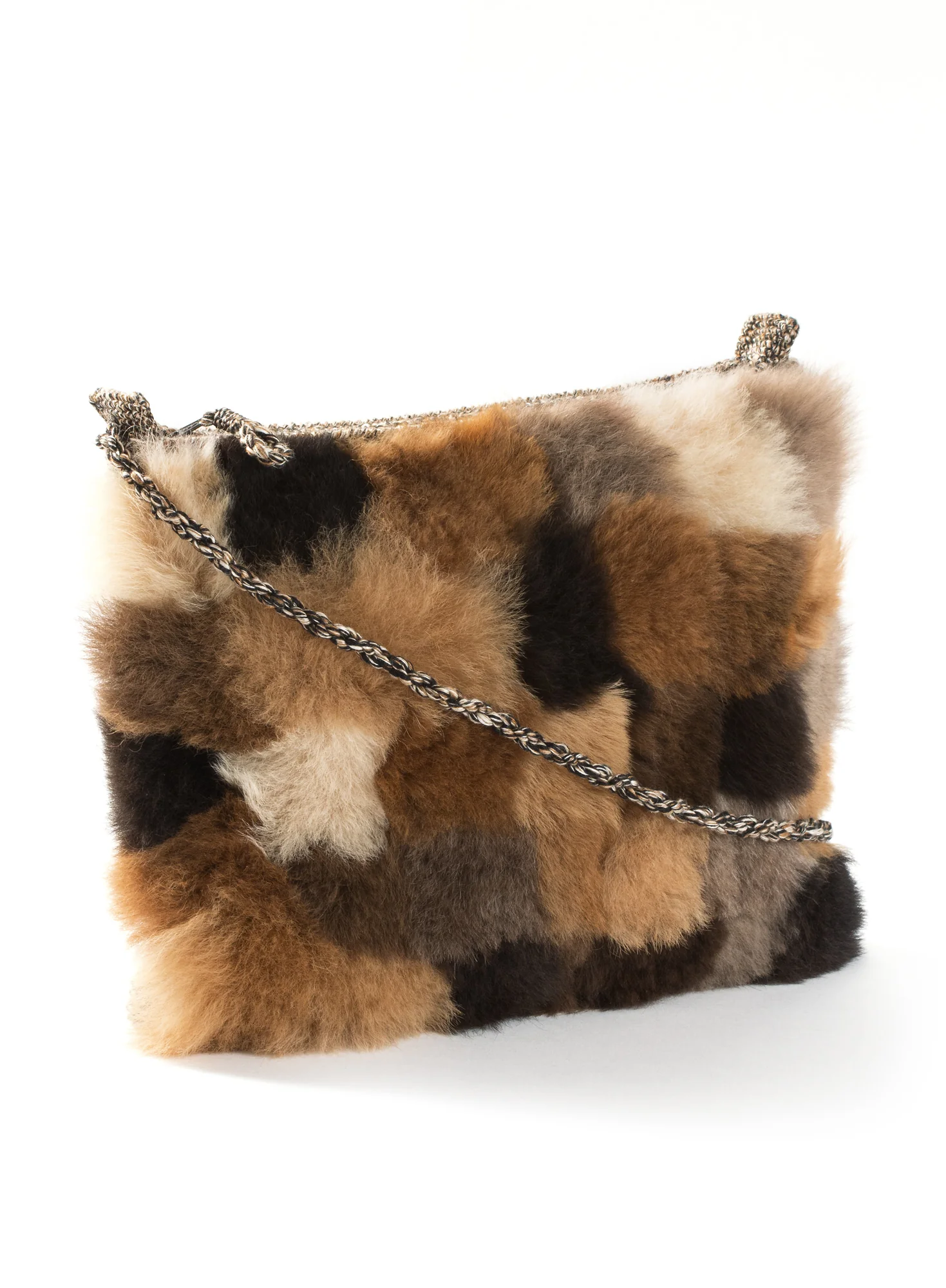 Alpaca Fur Patchwork Bag