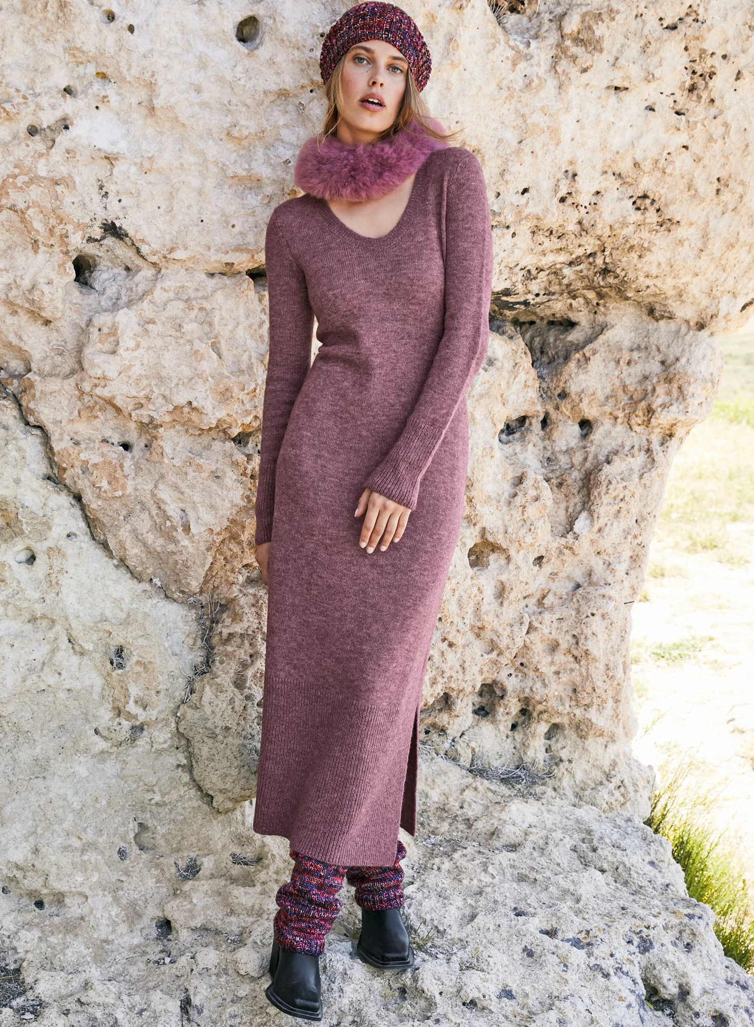 Alpaca Fur Pull-Through Scarf - Image 3