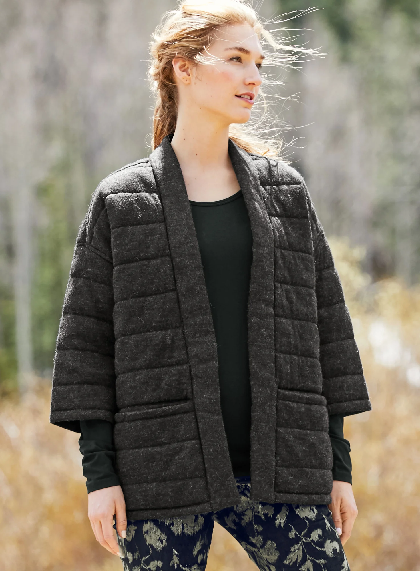 Alpaca Quilted Kimono - Image 7