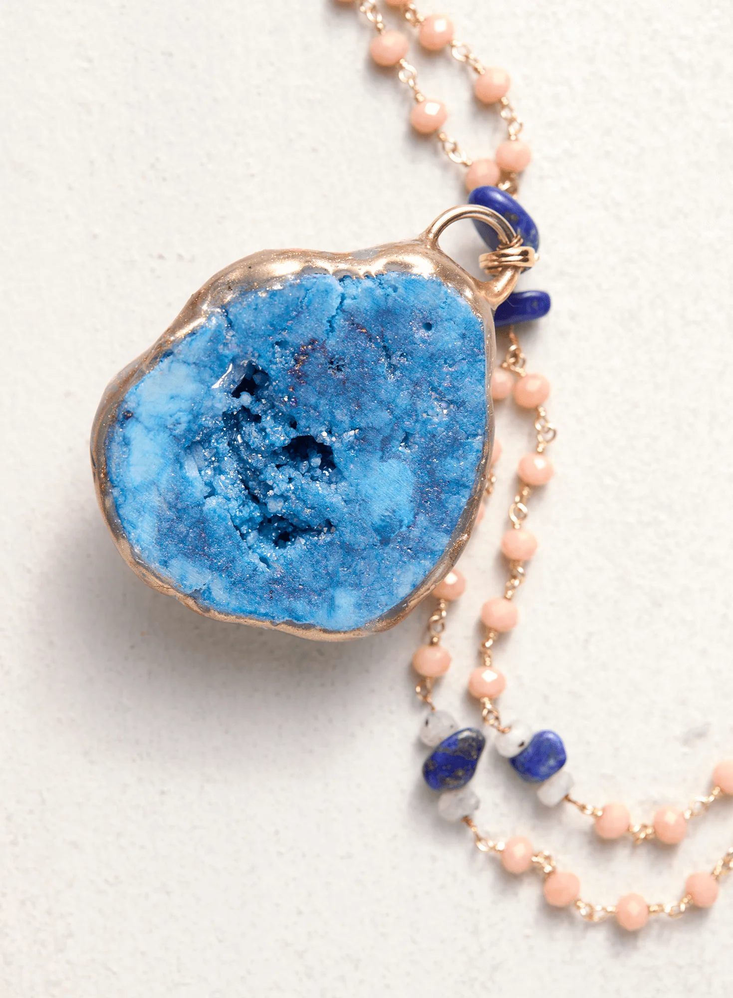 Azure Skies Geode Necklace - Image 2