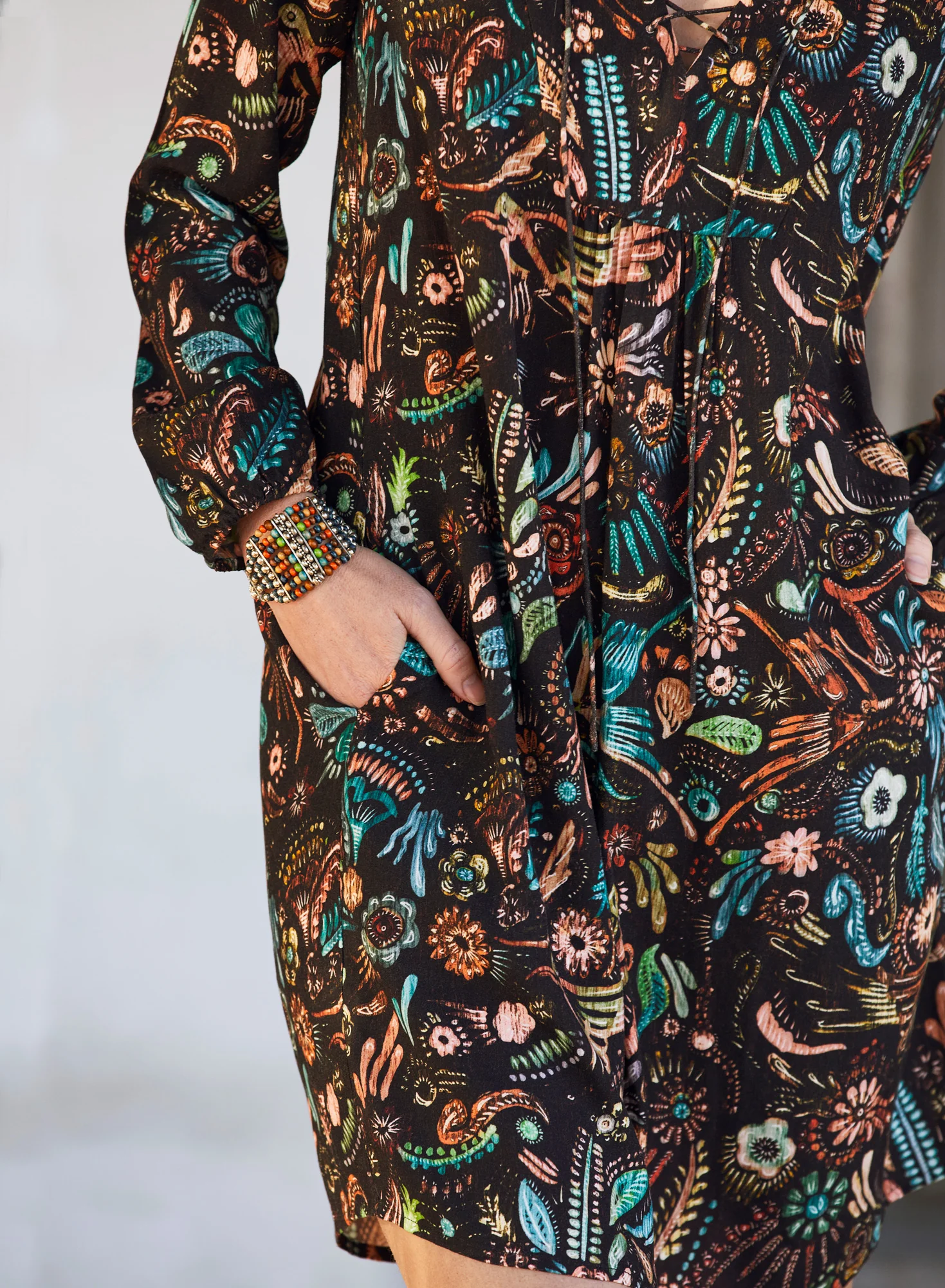 Bark Painting Tunic-Dress - Image 5