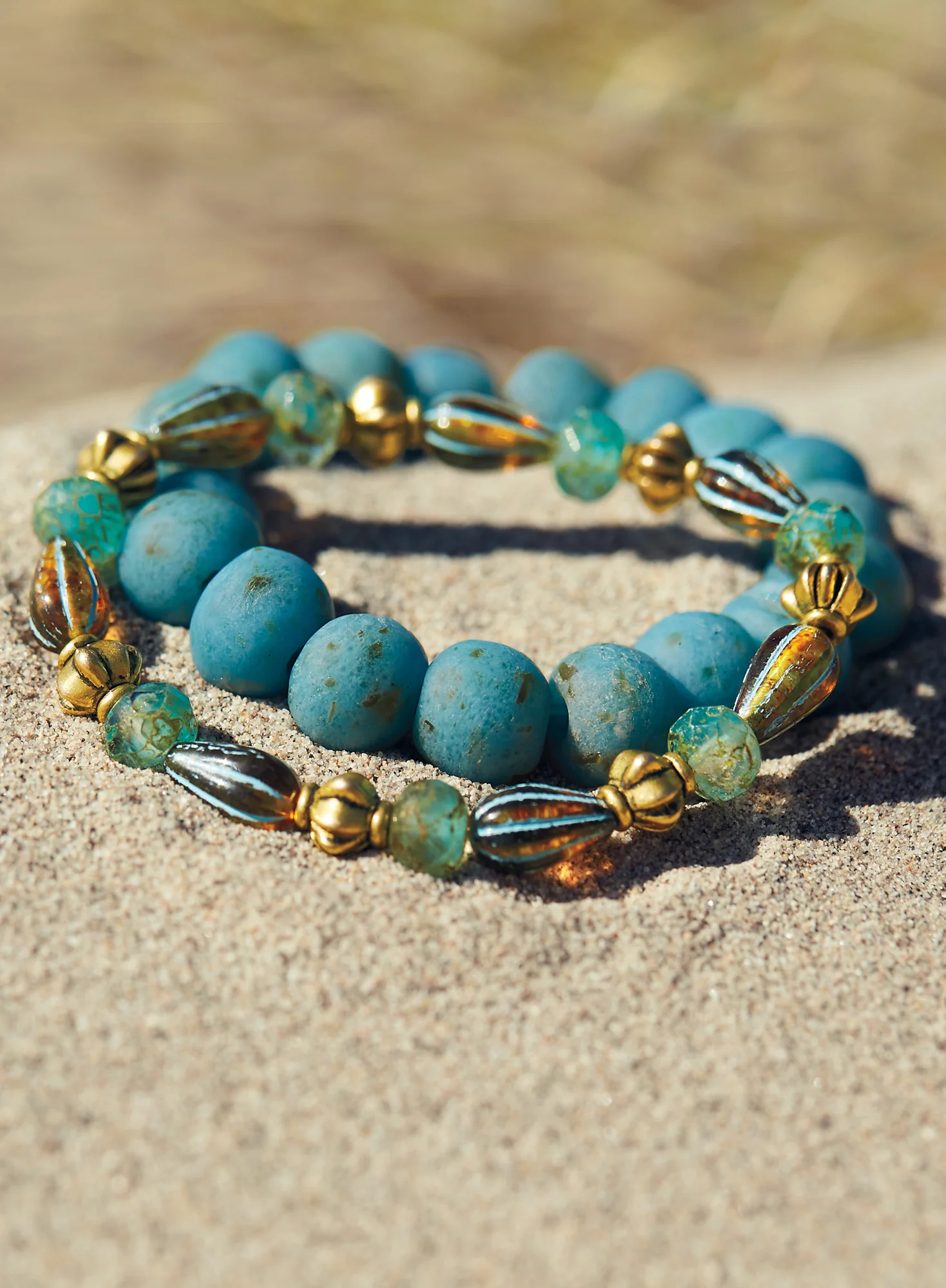 Beach Glass Stretch Bracelet - Image 3