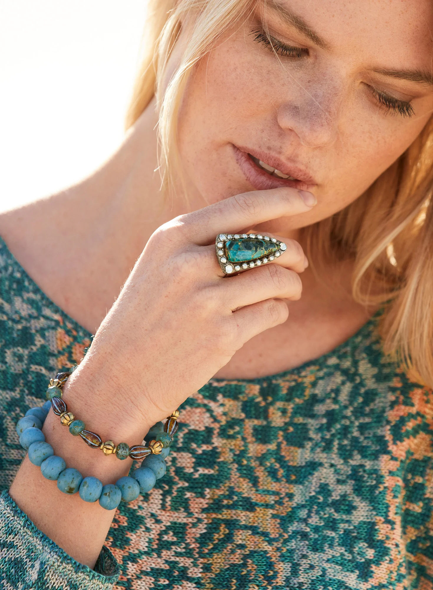 Beach Glass Stretch Bracelet - Image 4