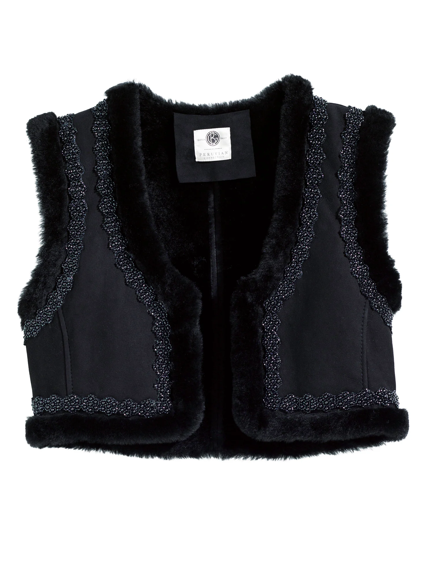 Beaded Shearling Waistcoat - Image 4