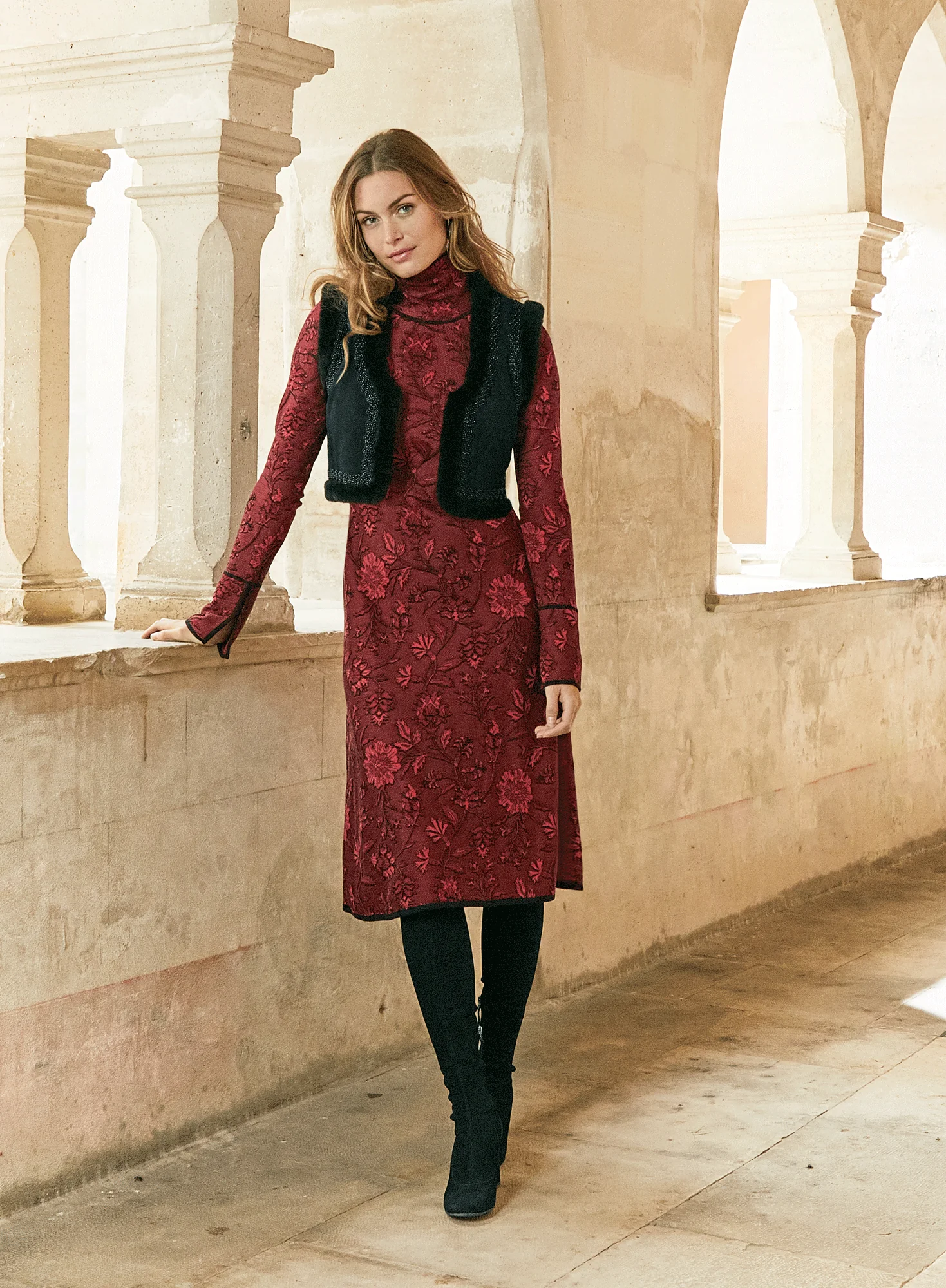 Beaded Shearling Waistcoat - Image 7