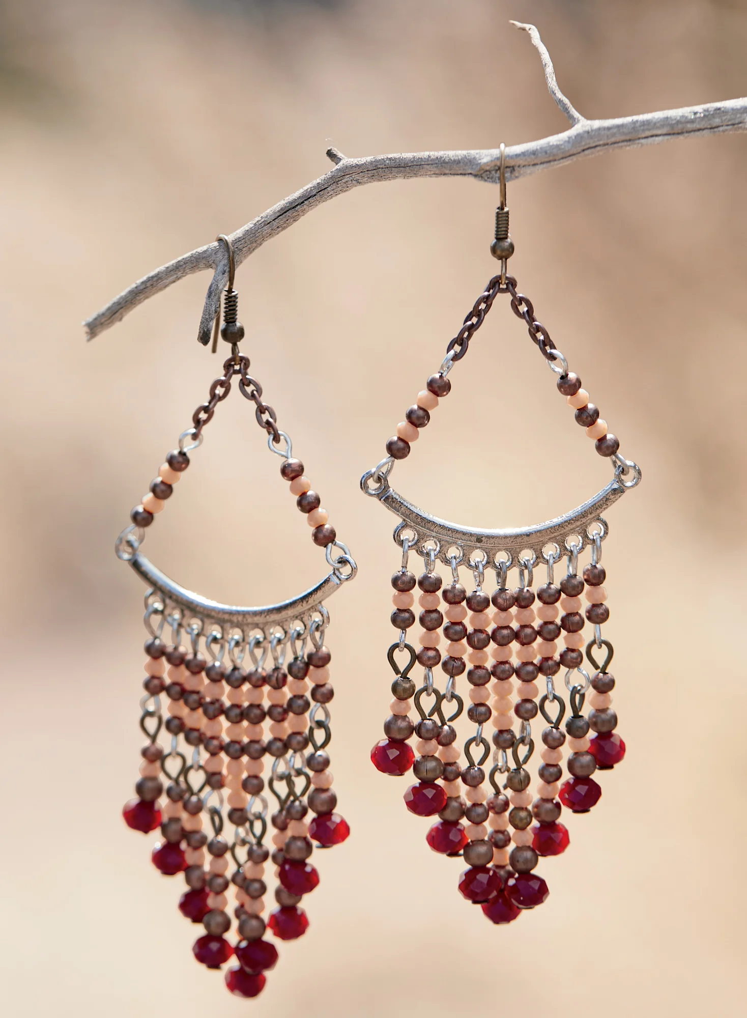 Beaded Trapeze Earrings - Image 3