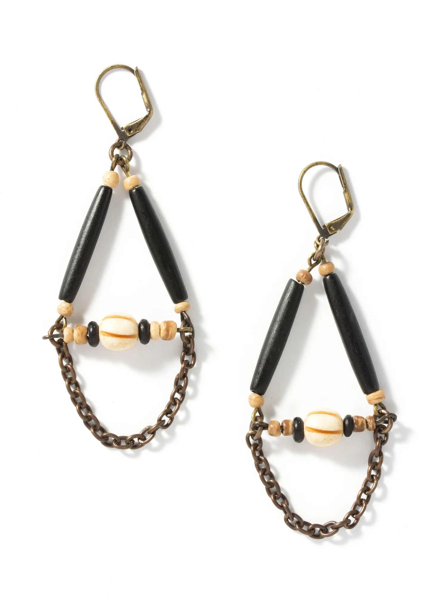 Beaded Trapeze Earrings