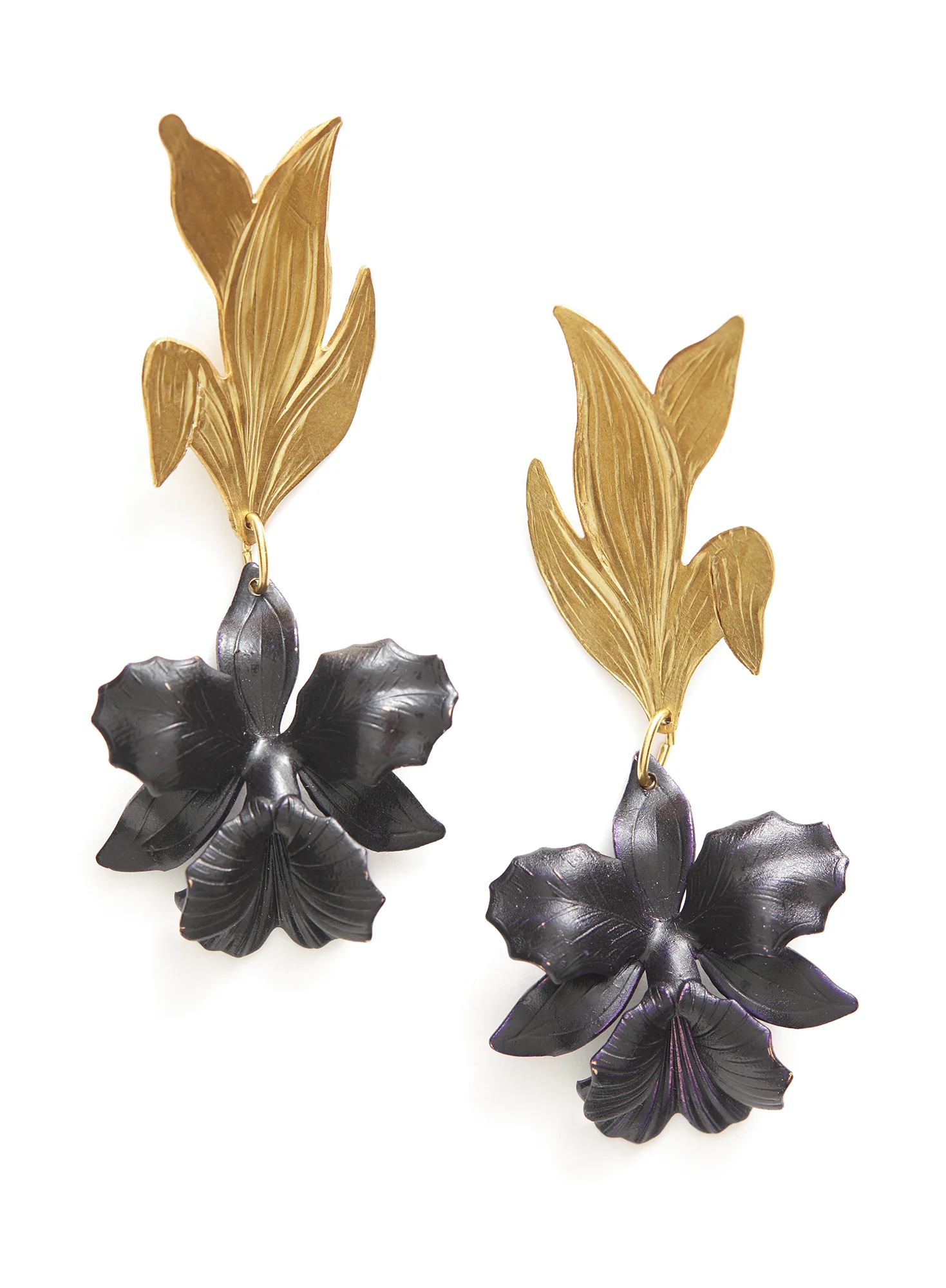 Black Orchid Earrings - Image 2
