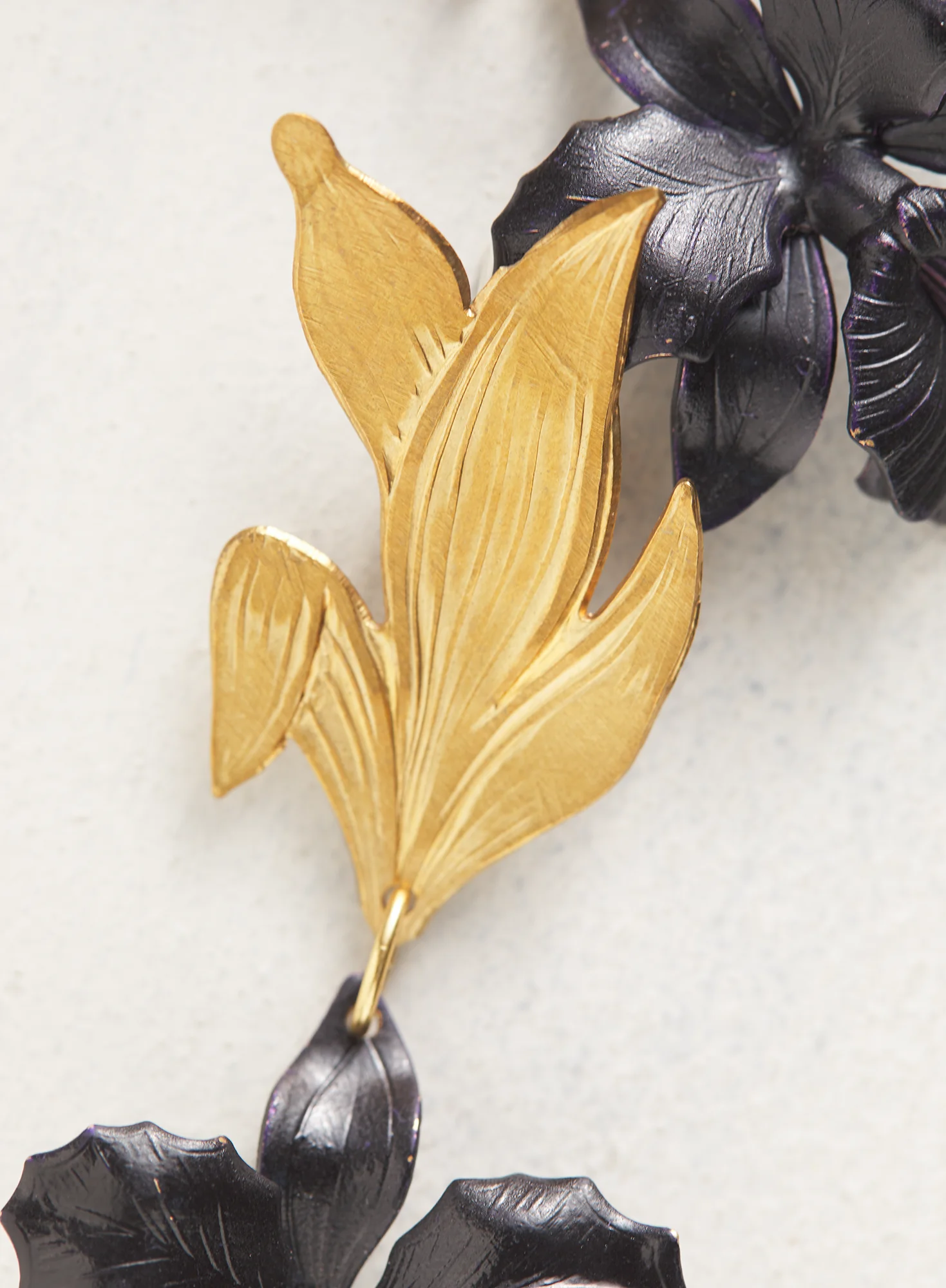 Black Orchid Earrings - Image 3
