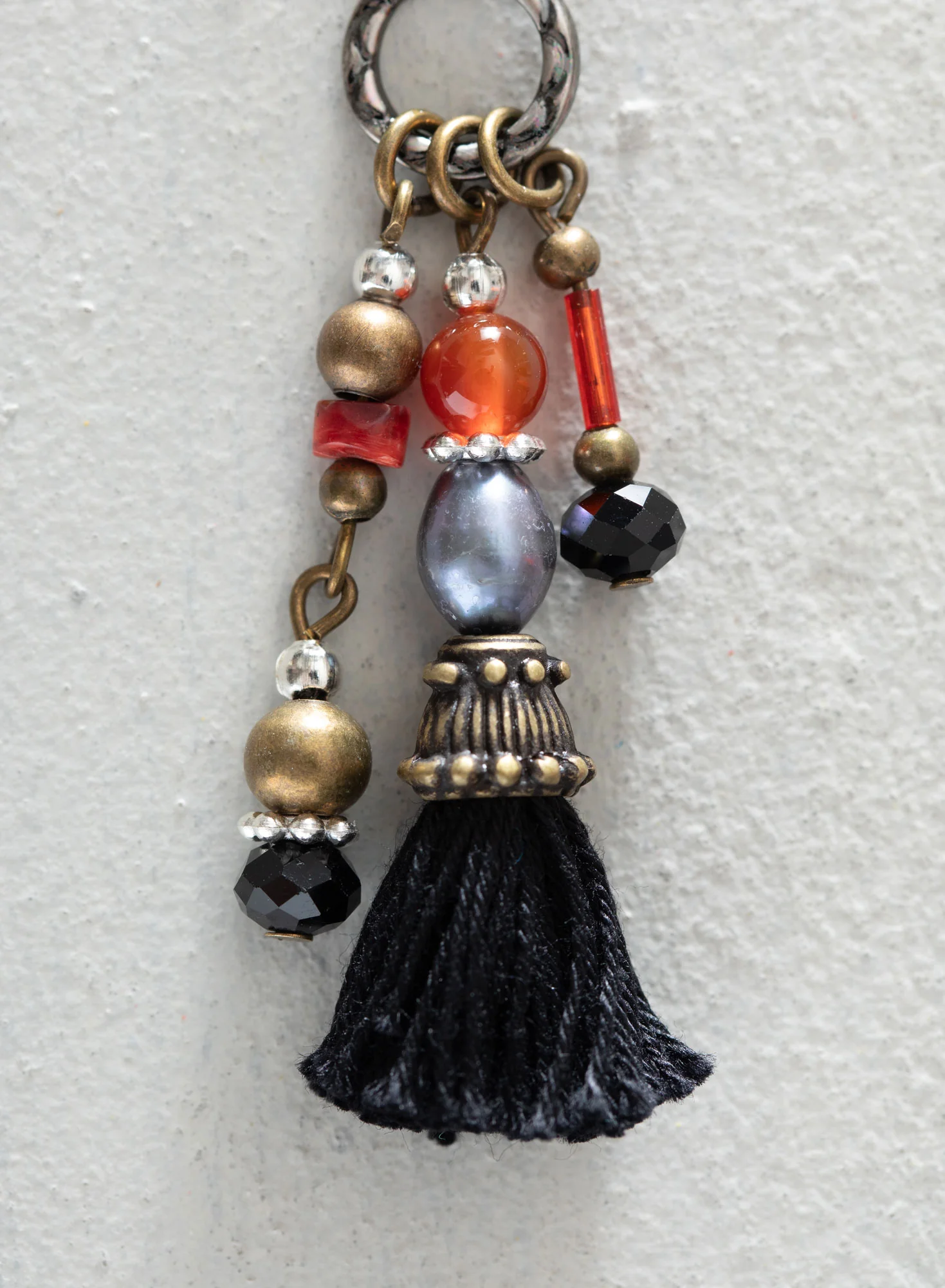 Black Tassel Earrings - Image 2