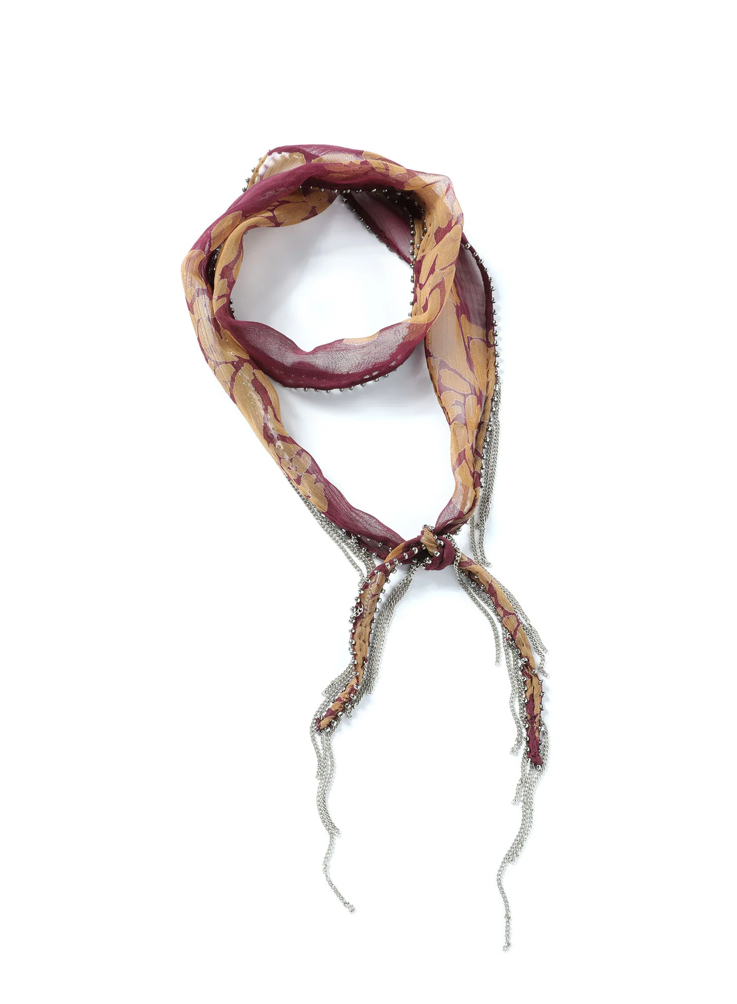 Bordeaux Chiffon Lariat