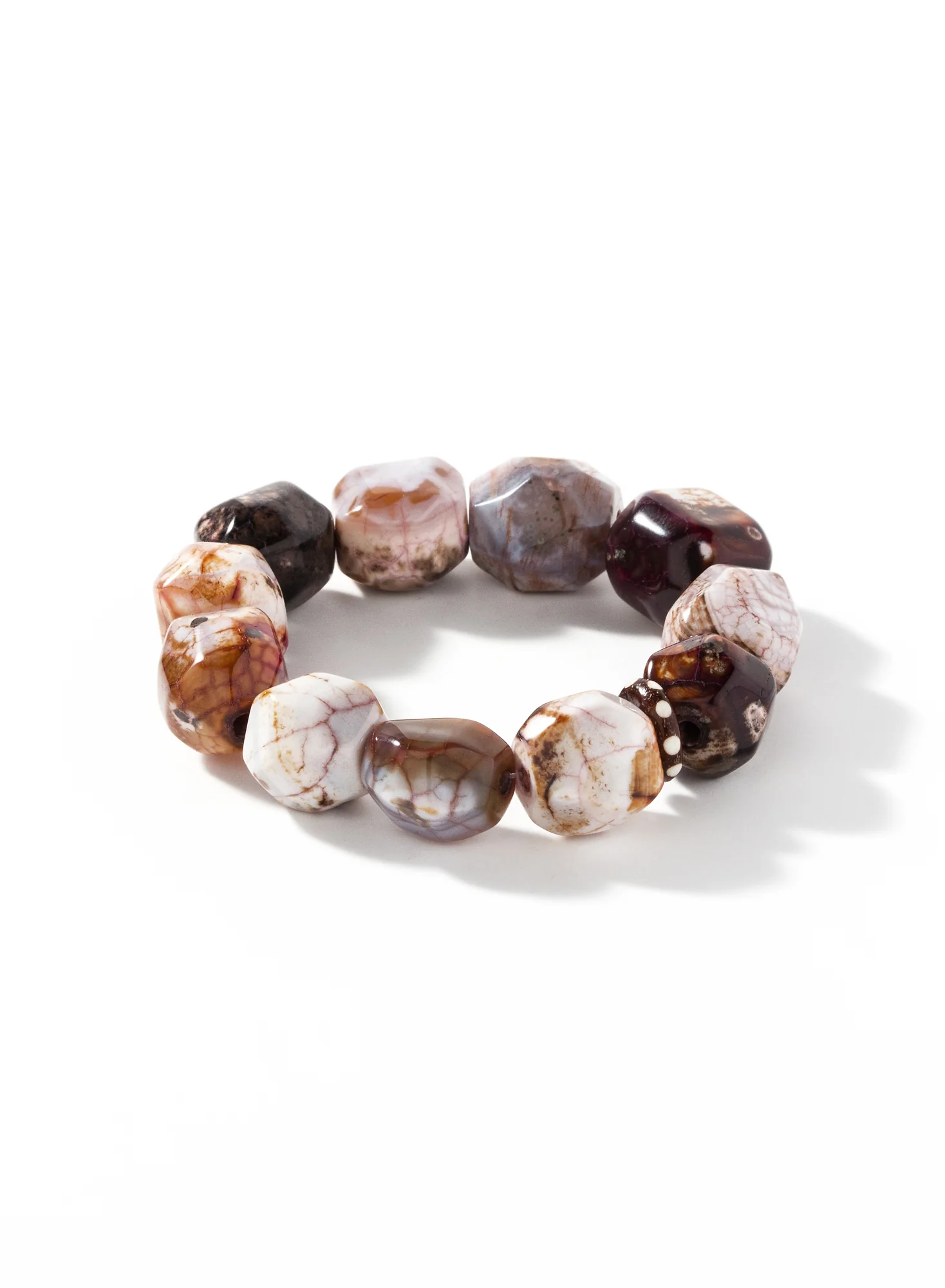 Brown Stone Stretch Bracelet