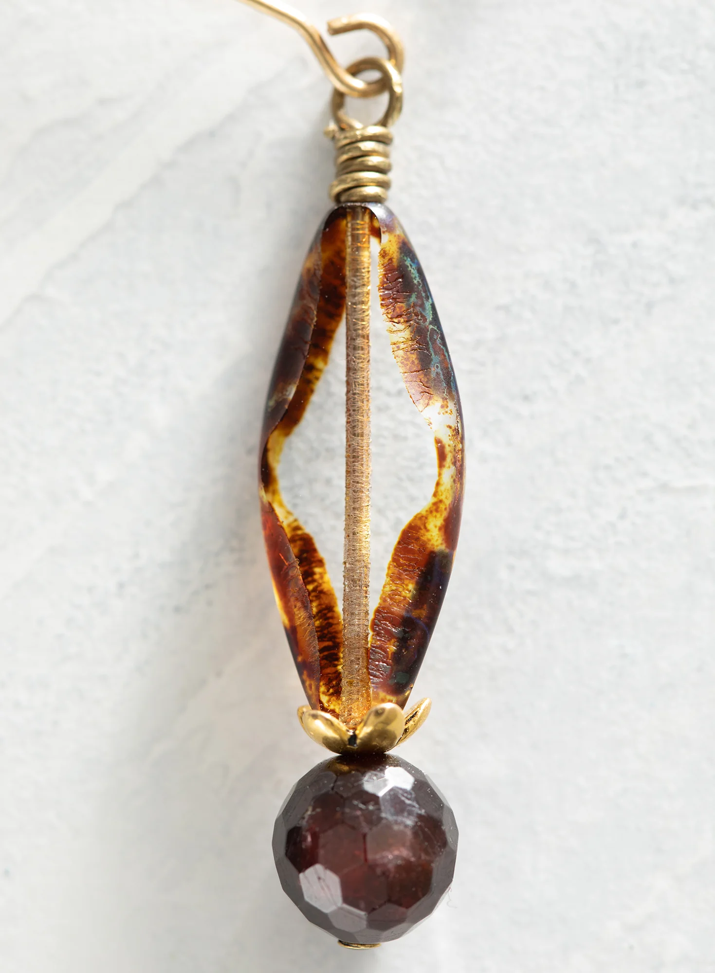 Cabernet Drop Earrings - Image 2