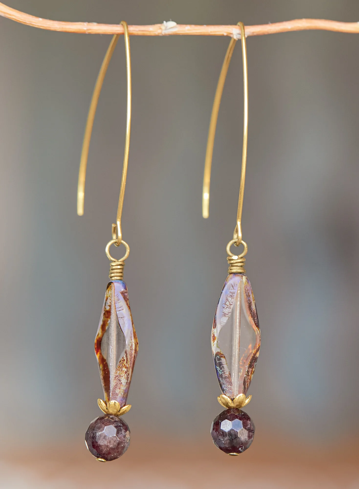 Cabernet Drop Earrings - Image 3