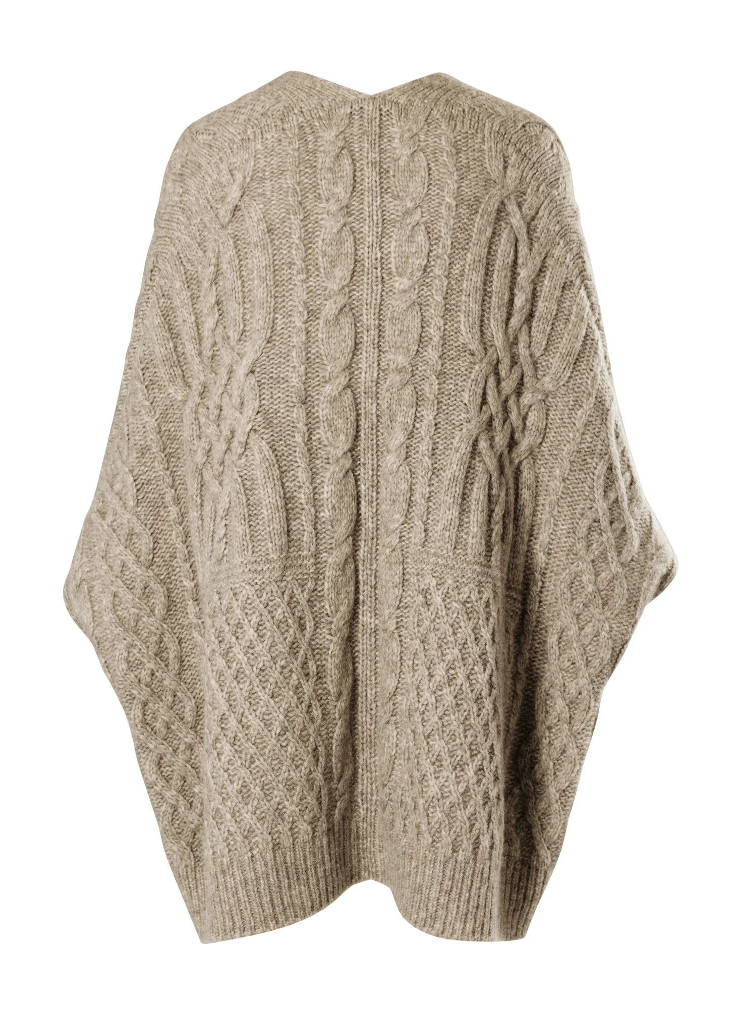 Cabled Poncho Cardigan - Image 4
