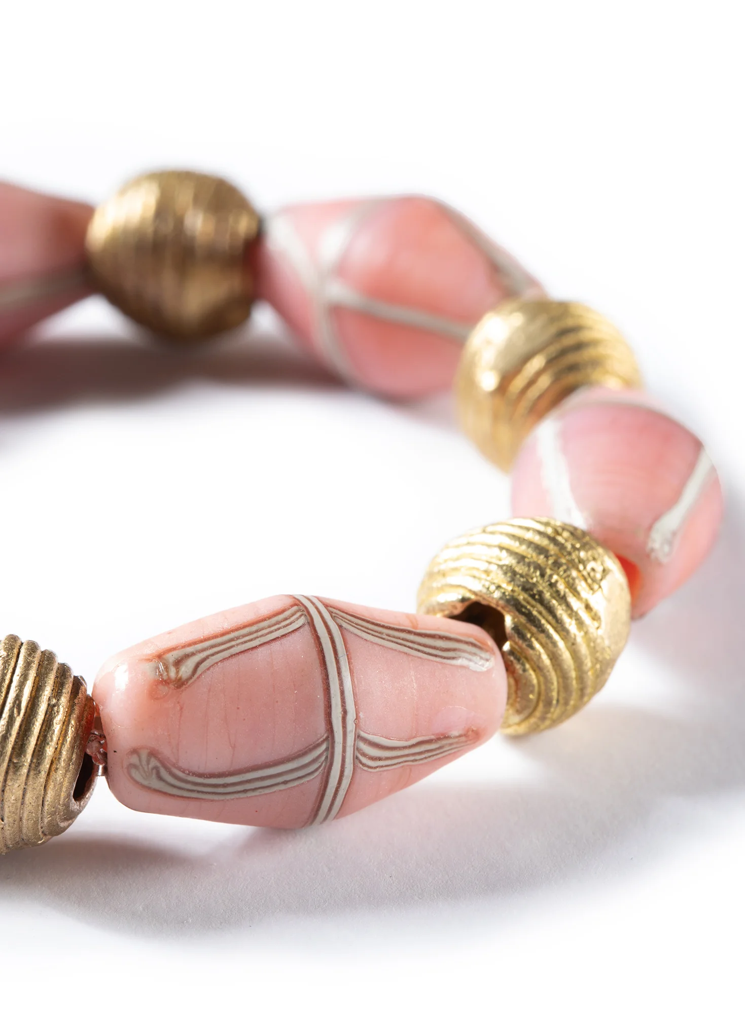 Captiva Pink Glass Stretch Bracelet - Image 2