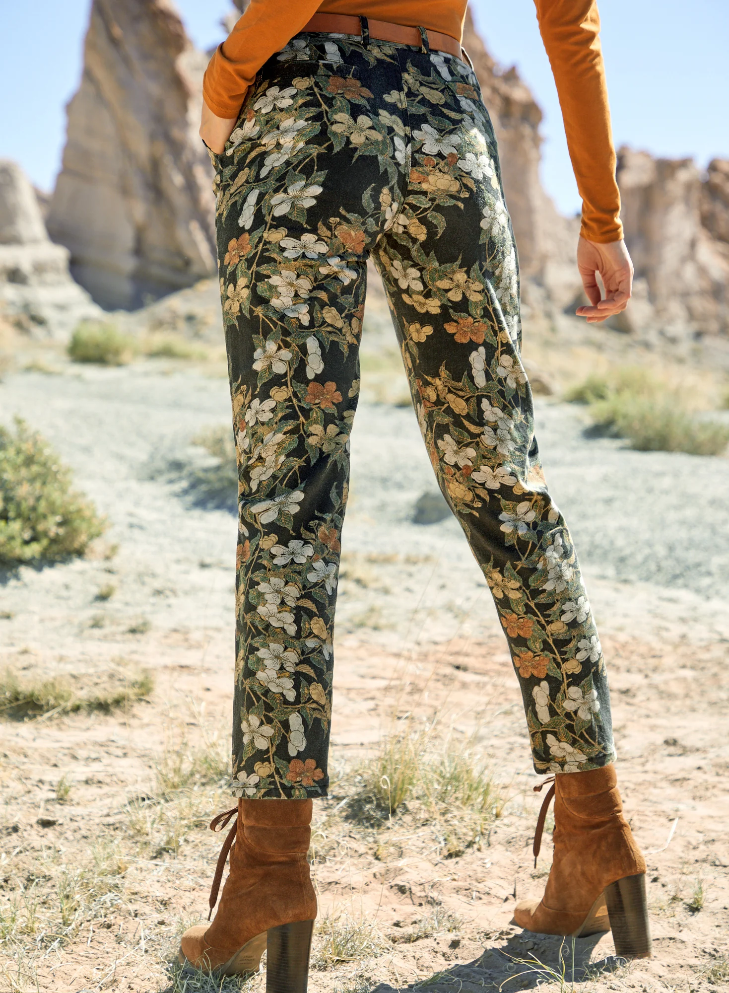 Cherry Blossom Cropped Trousers - Image 2