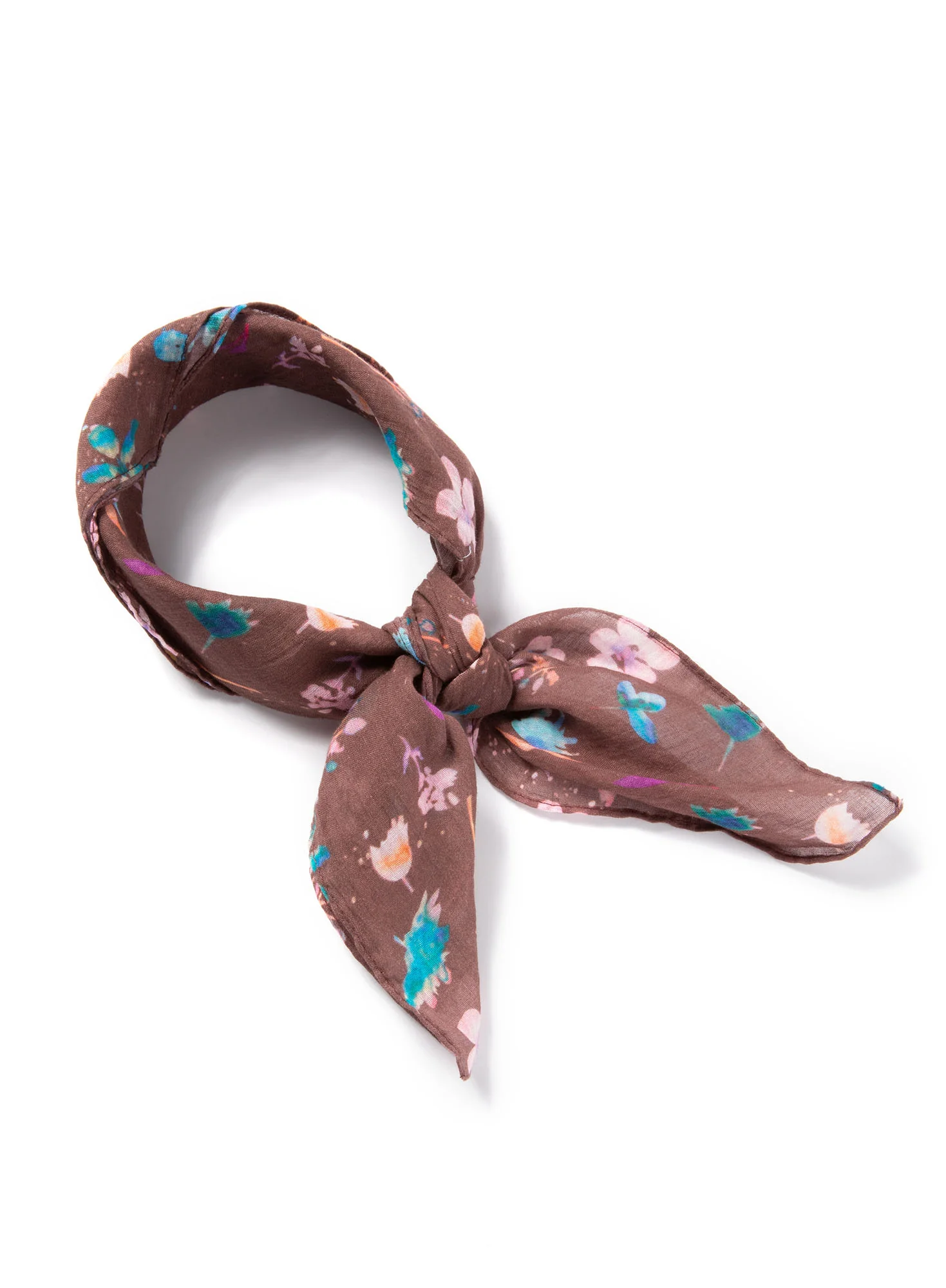 Cocoa Floral Bandana