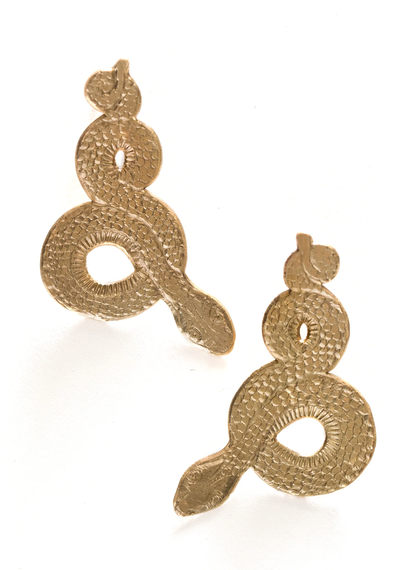 Coiled Serpent Earrings
