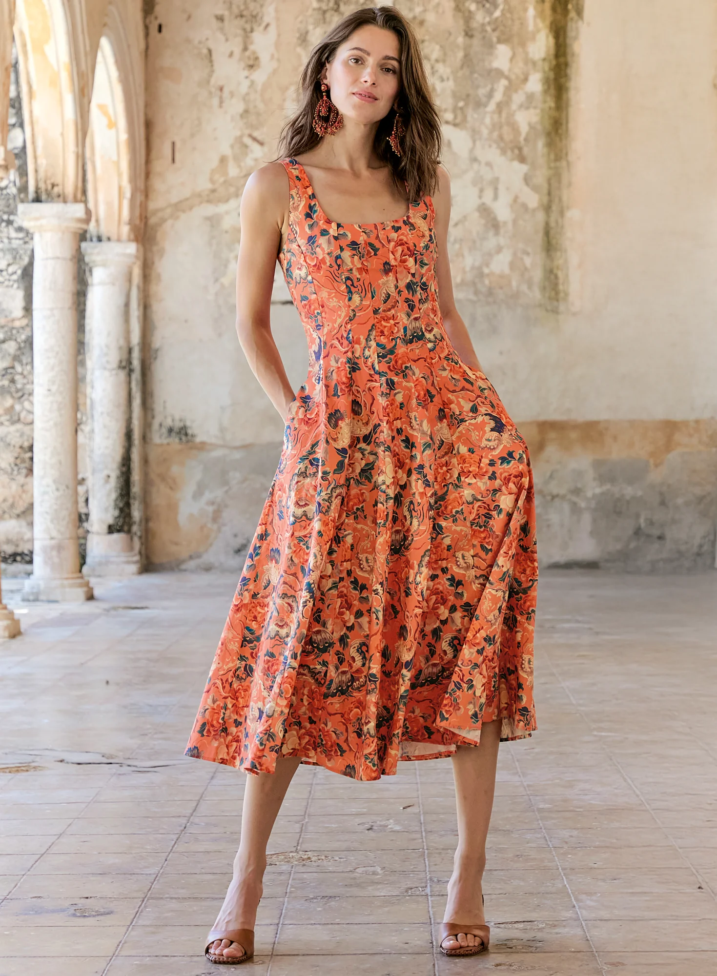 Coral Garden Dress - Image 6