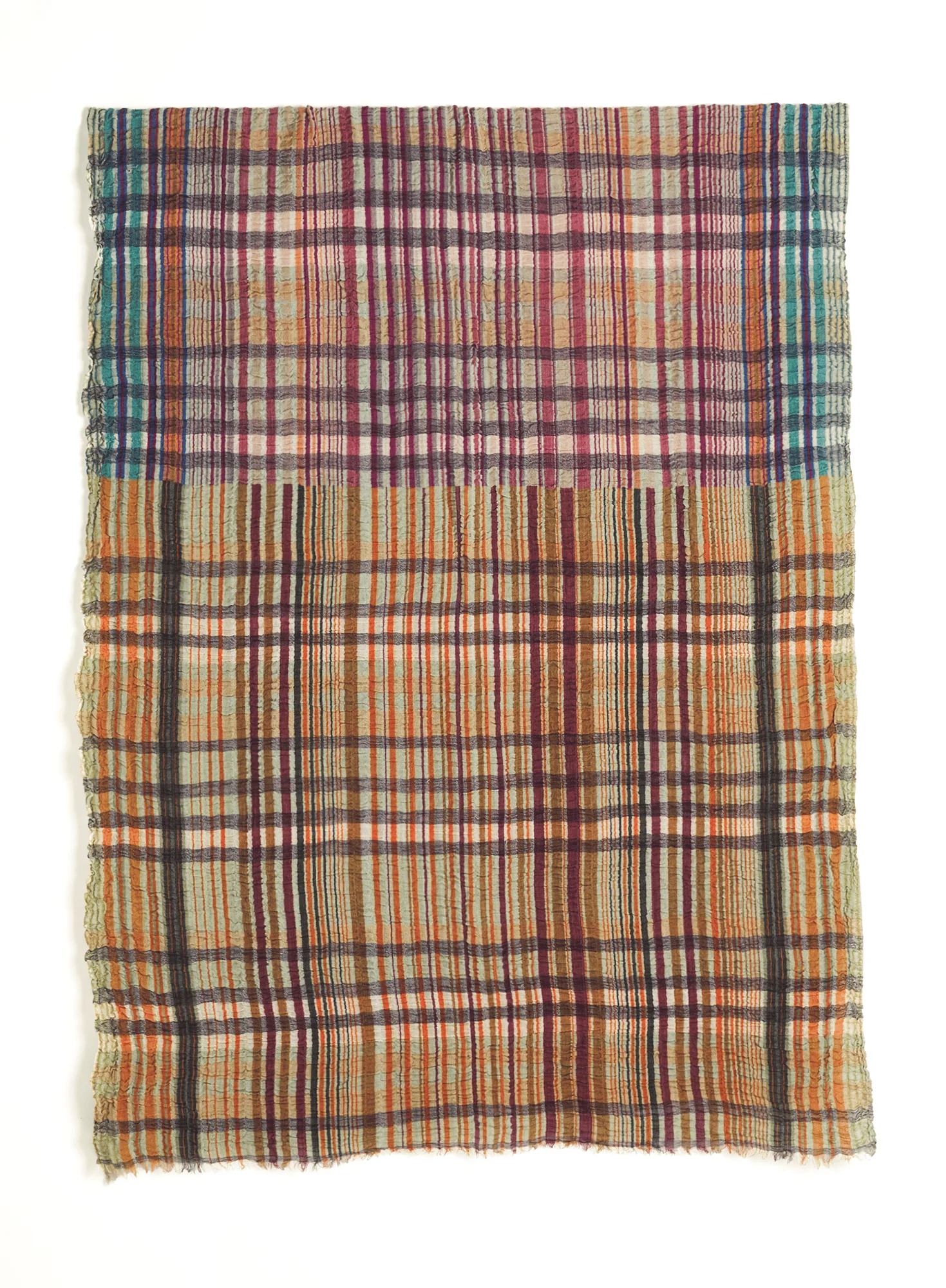 Crinkle Plaid Shawl - Image 3
