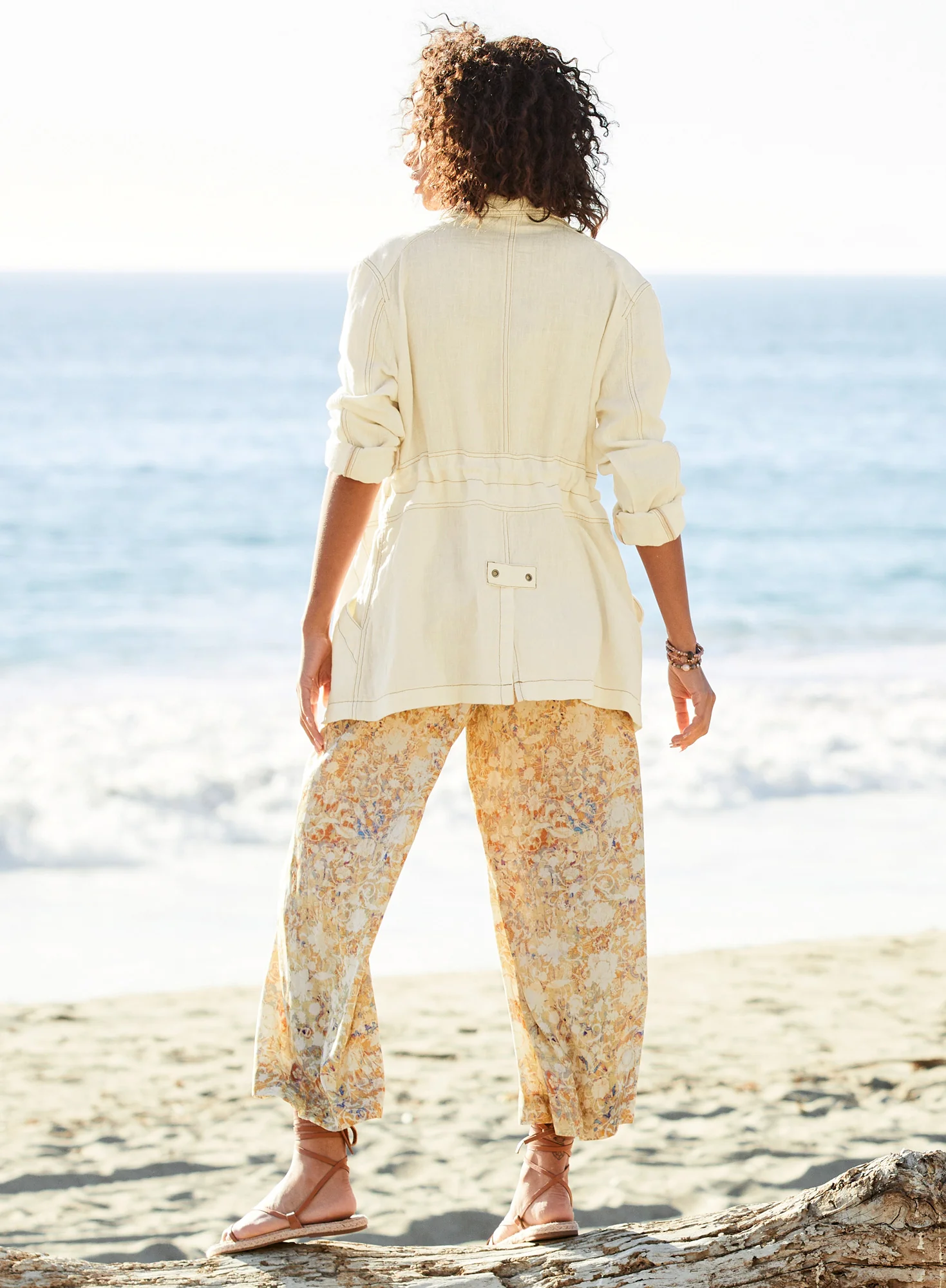Cropped Floral Palazzo Pants - Image 2
