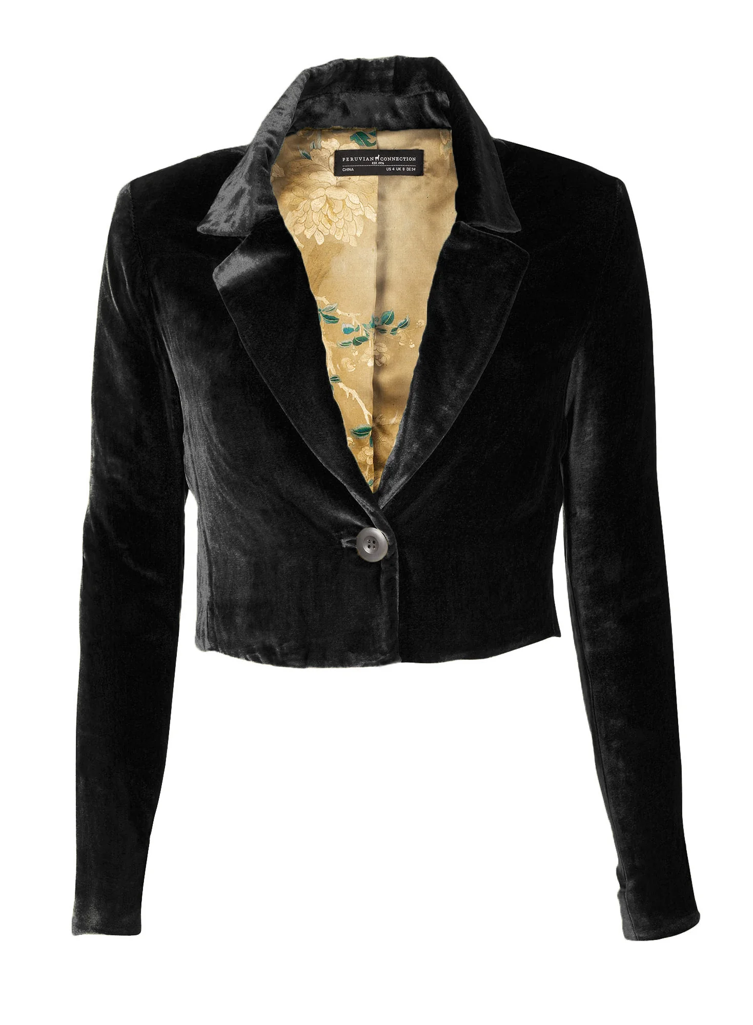 Cropped Velvet Jacket - Image 2
