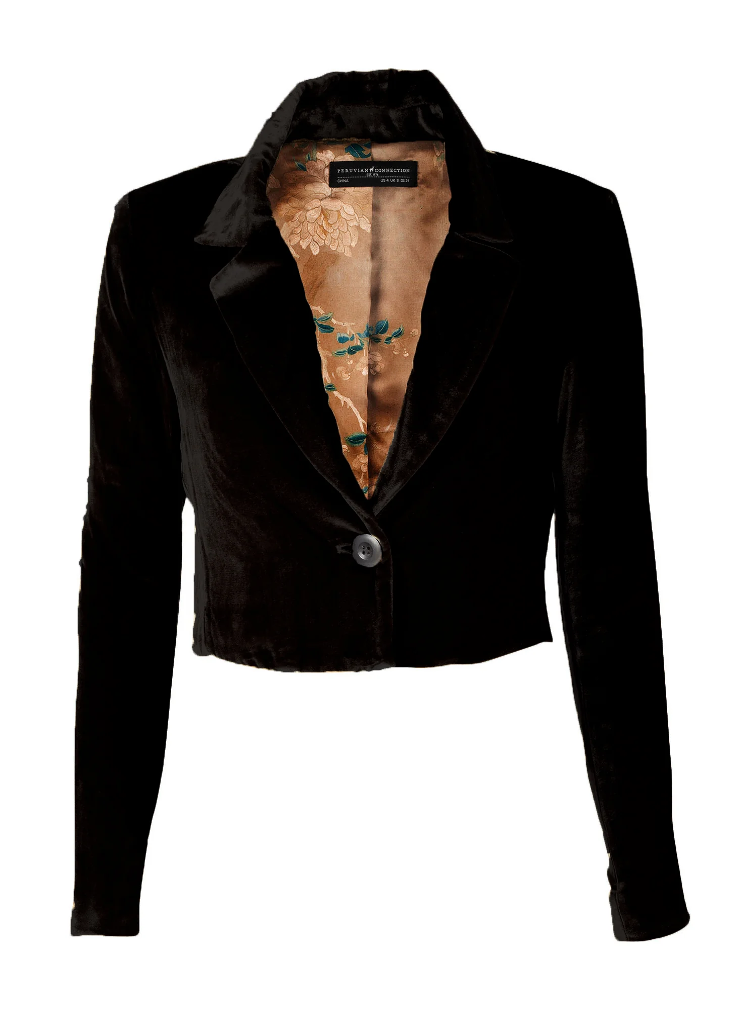 Cropped Velvet Jacket