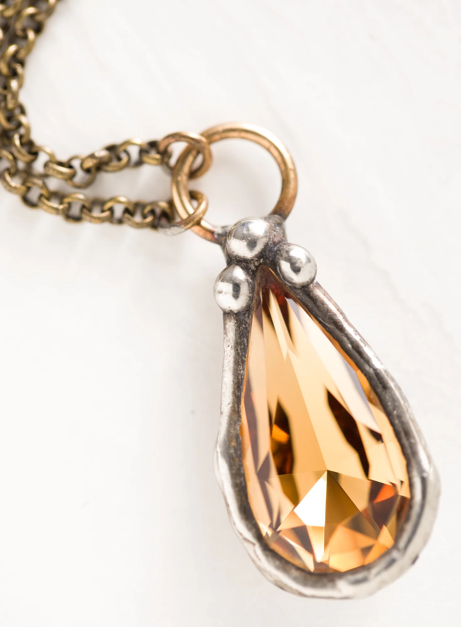 Crystal Teardrop Necklace - Image 2