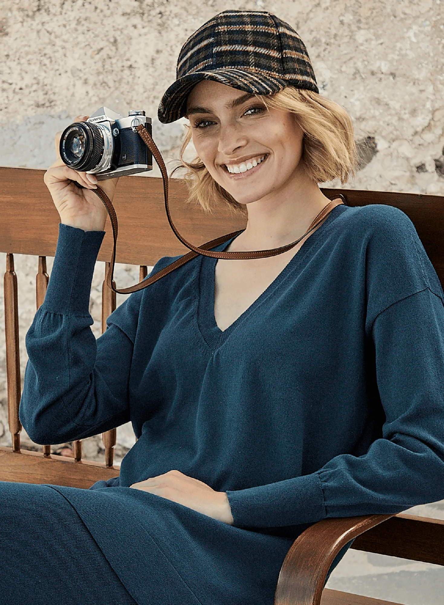 Dark Plaid Cap - Image 4
