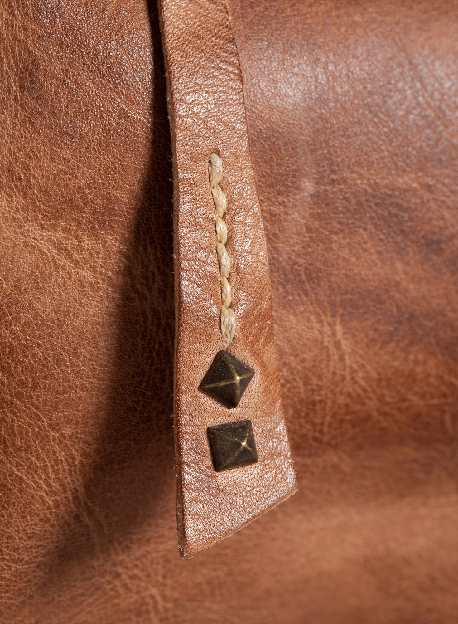 Distressed Leather Satchel - Image 2