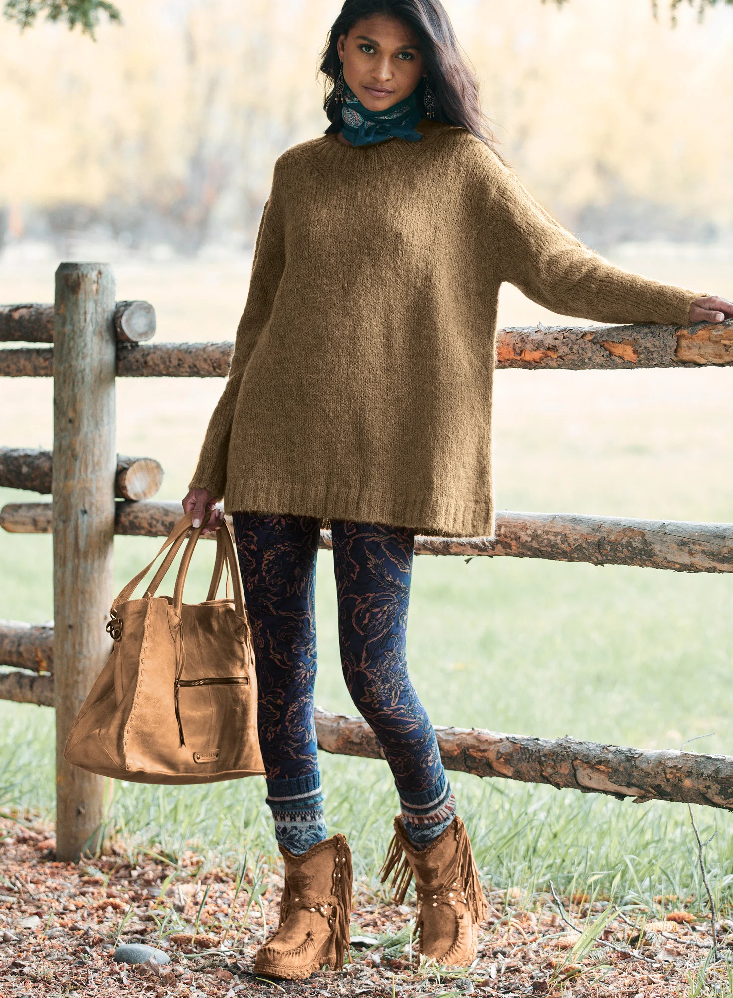 Distressed Leather Satchel - Image 5
