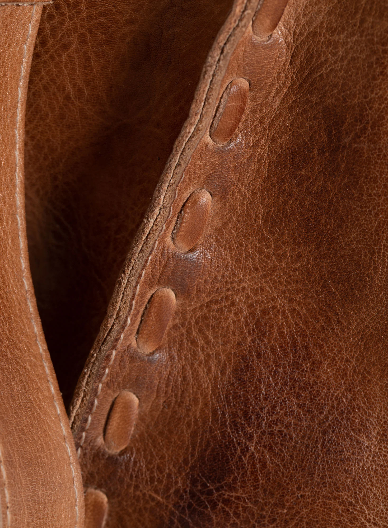 Distressed Leather Satchel - Image 7