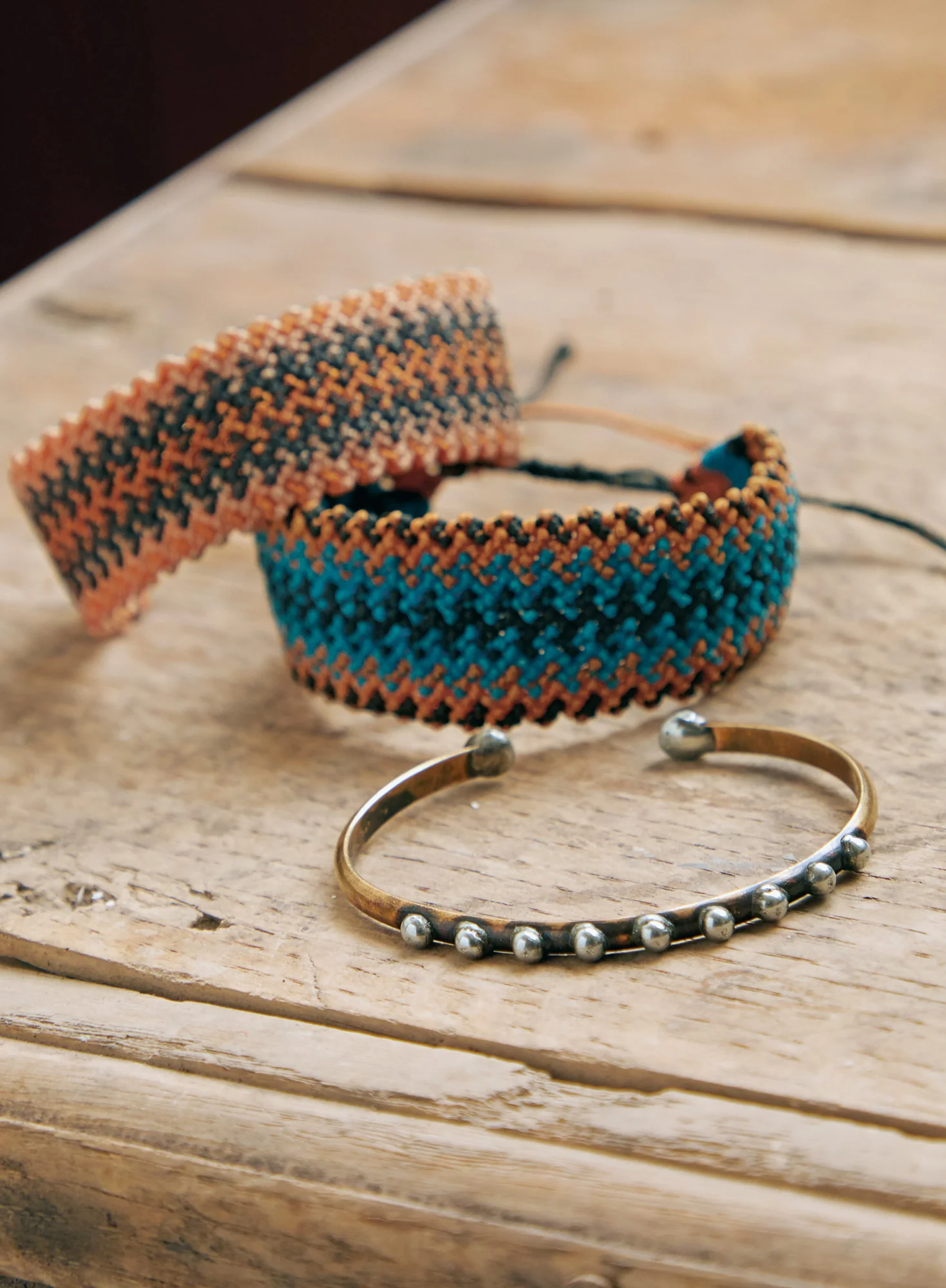 Dotted Brass Bangle - Image 3