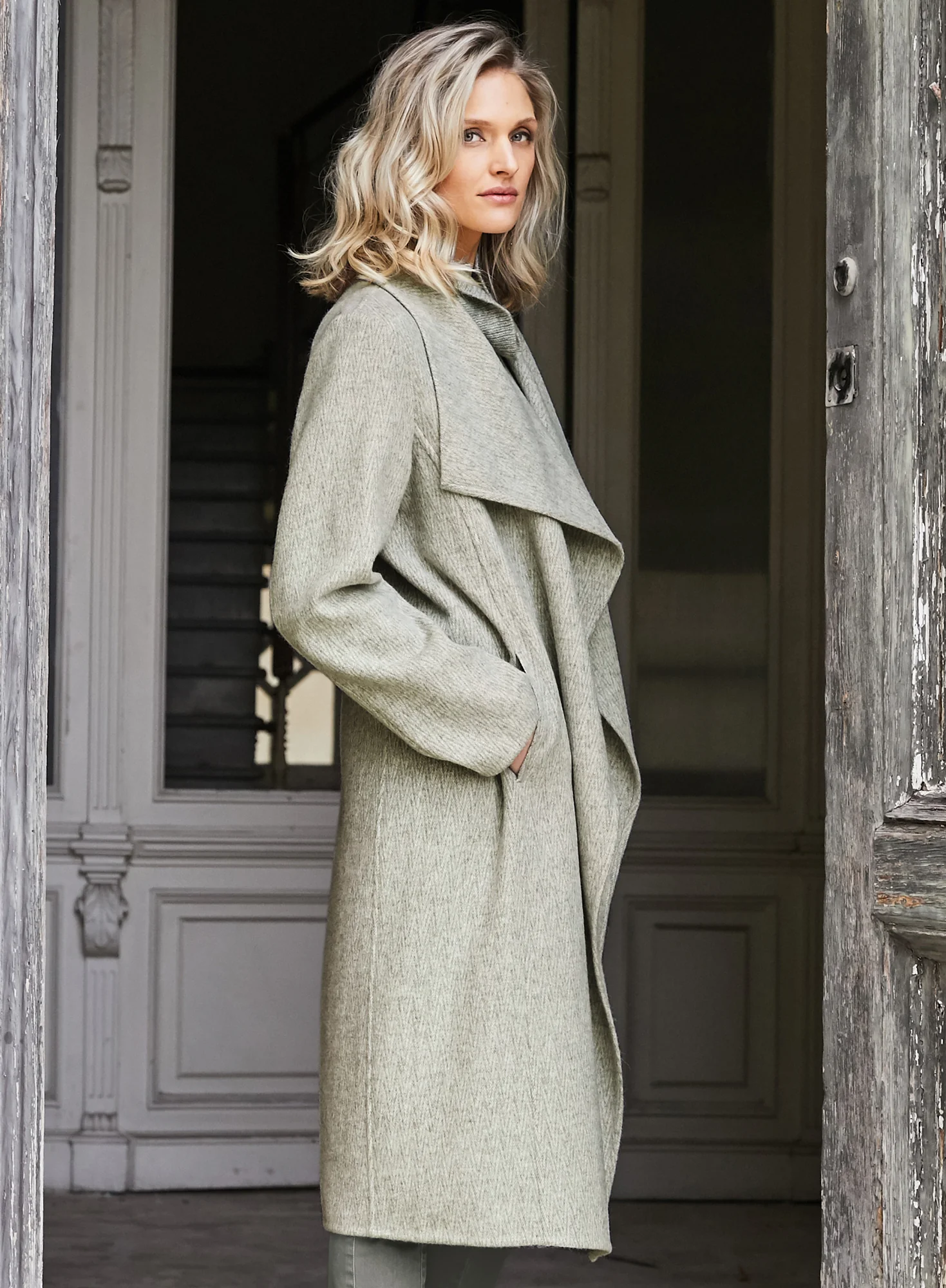 Drape Front Coat - Image 6
