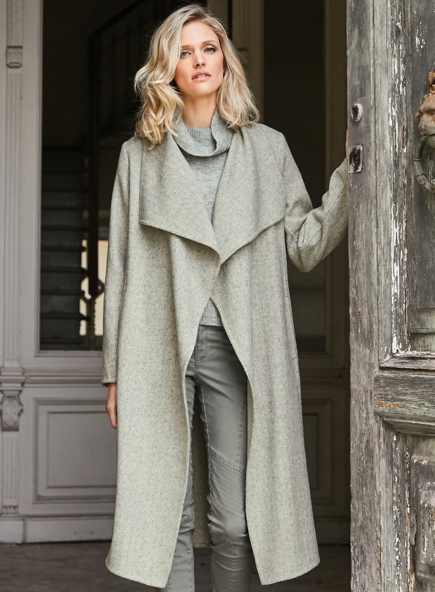 Drape Front Coat - Image 7