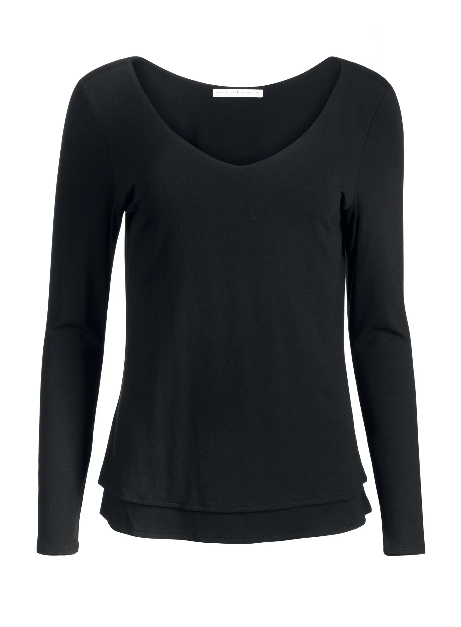 Dual Neck Lng Slv Top