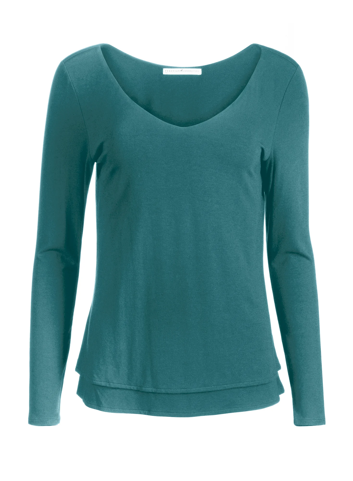 Dual Neck Lng Slv Top