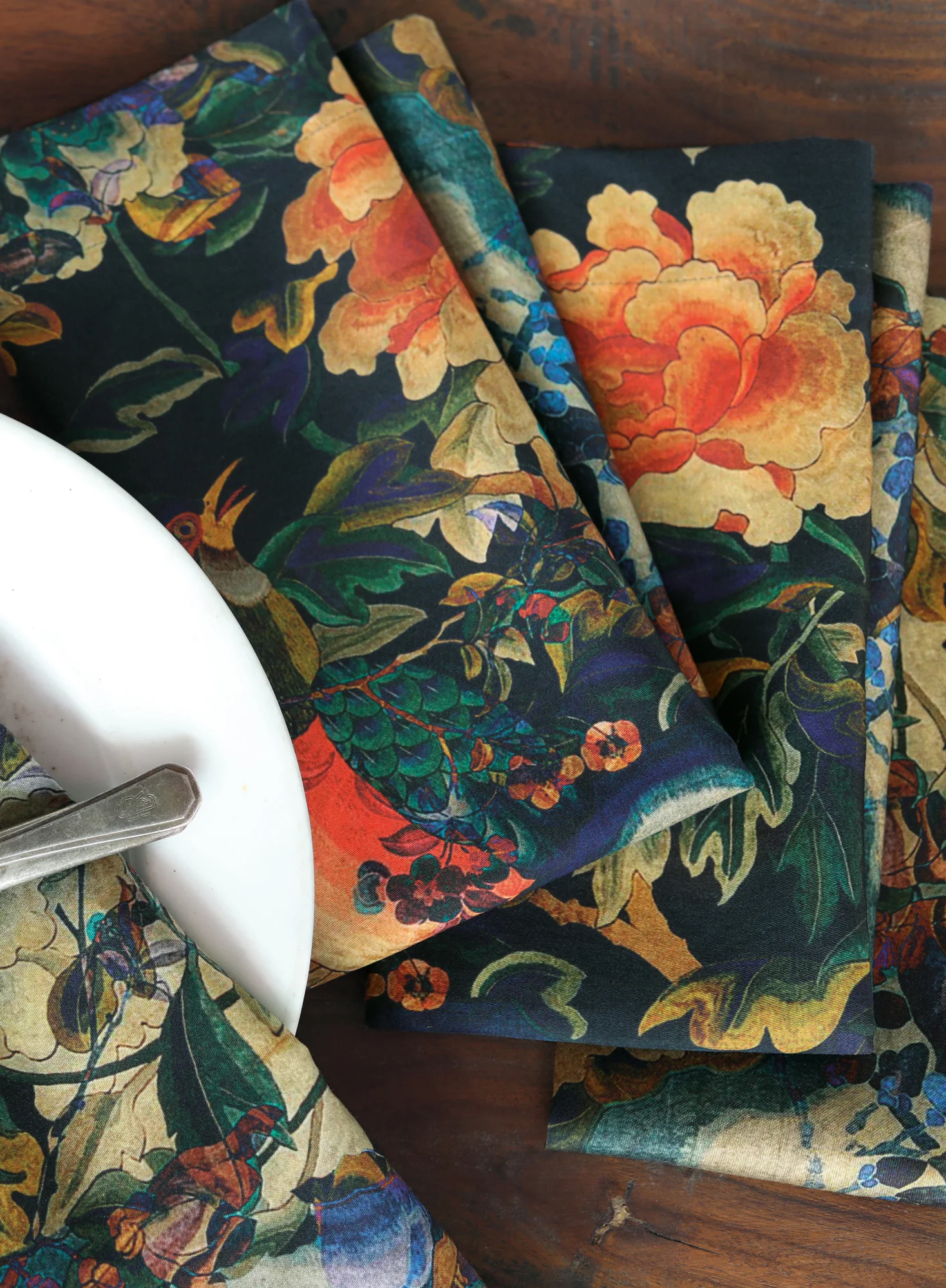 Dynasty Floral Napkins, Set Of 4