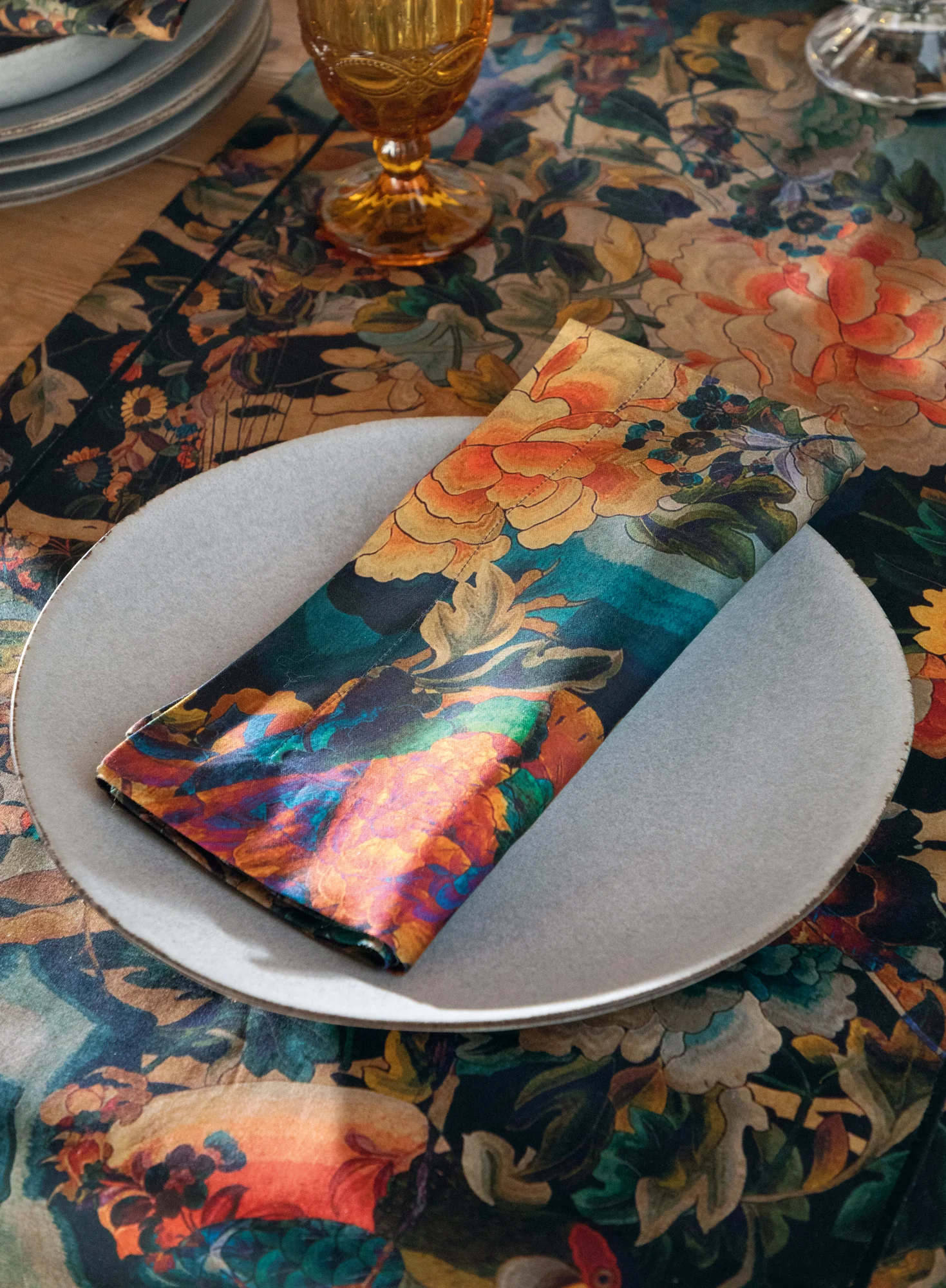 Dynasty Floral Napkins, Set Of 4 - Image 3