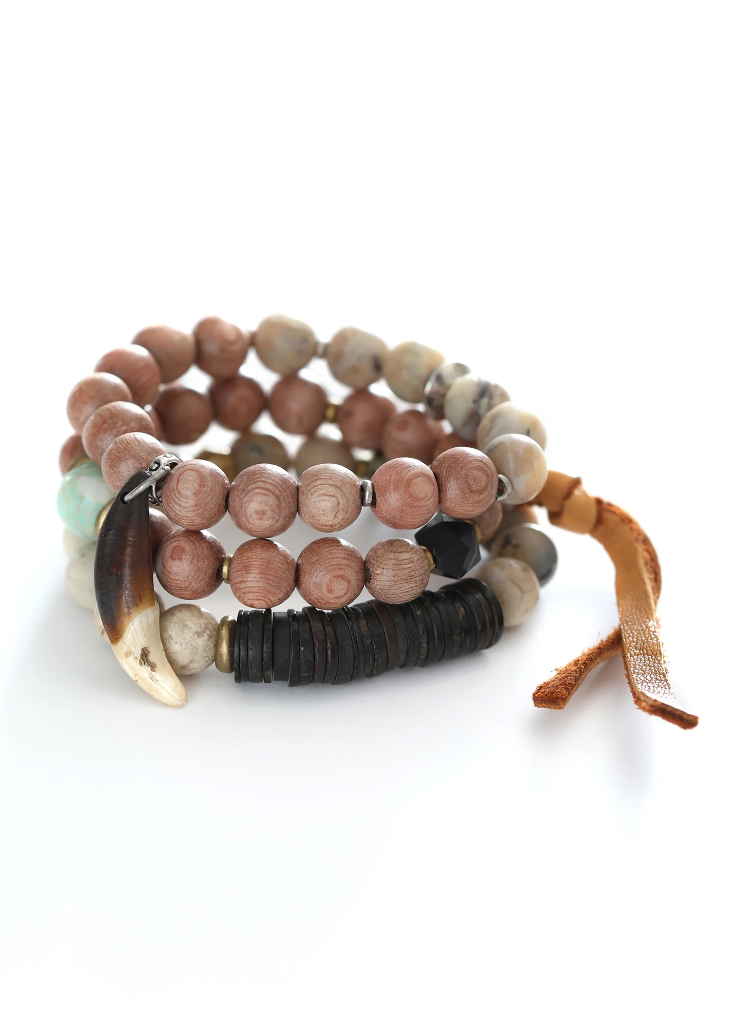 Earthen Elements Stretch Bracelets, S/3