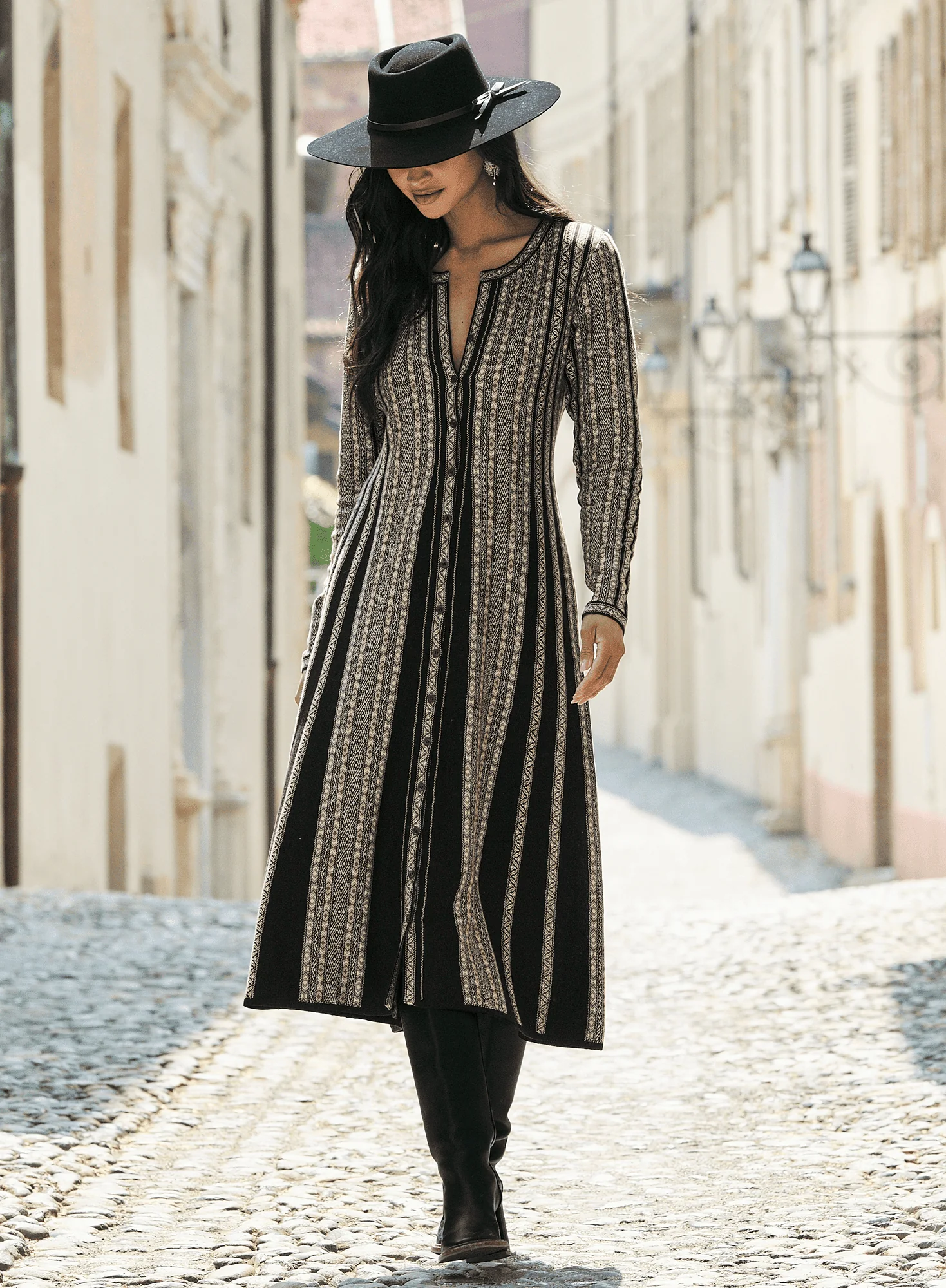 Engineered Knit Coat-Dress - Image 5