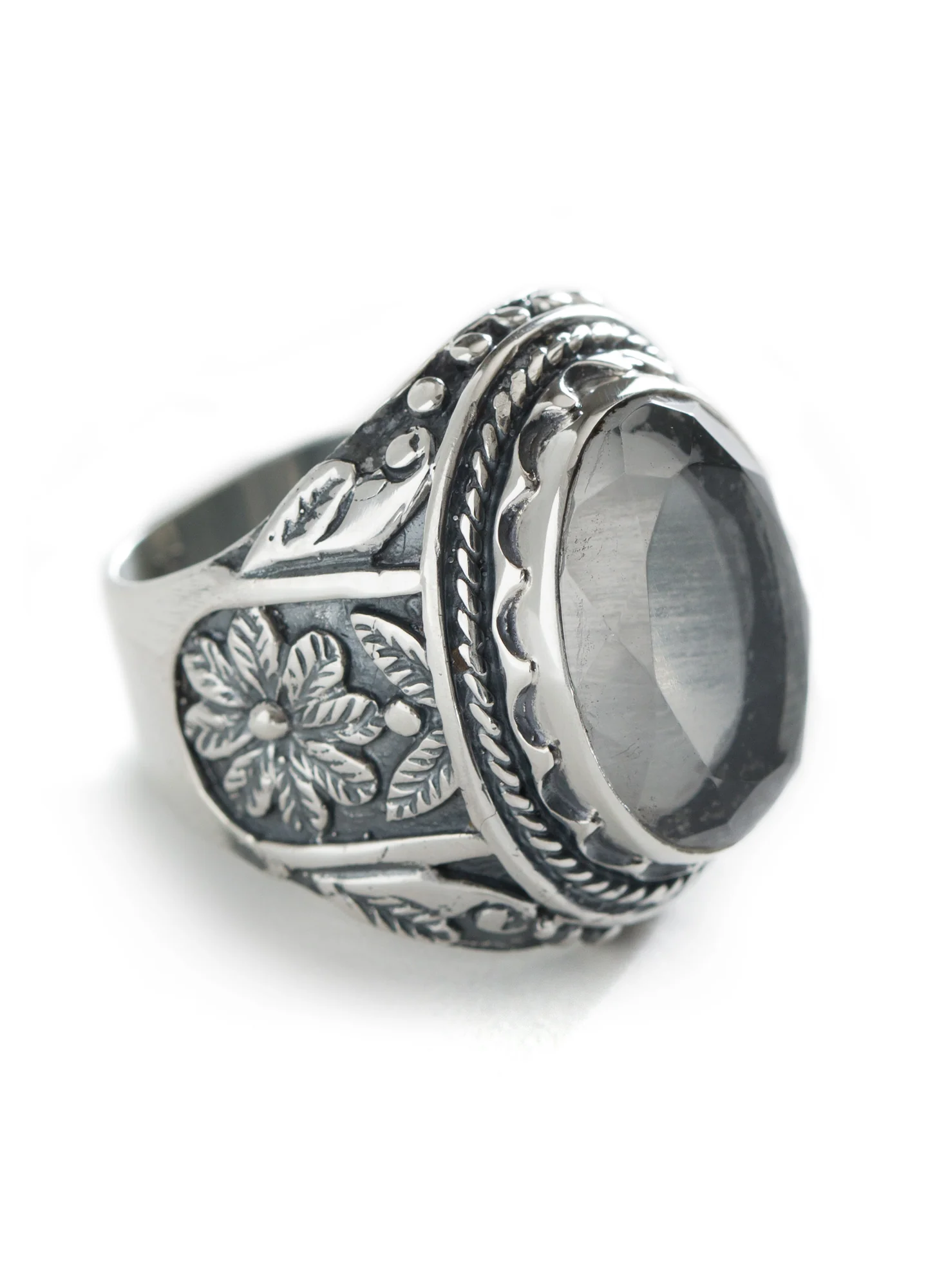 Faceted Quartz Cocktail Ring