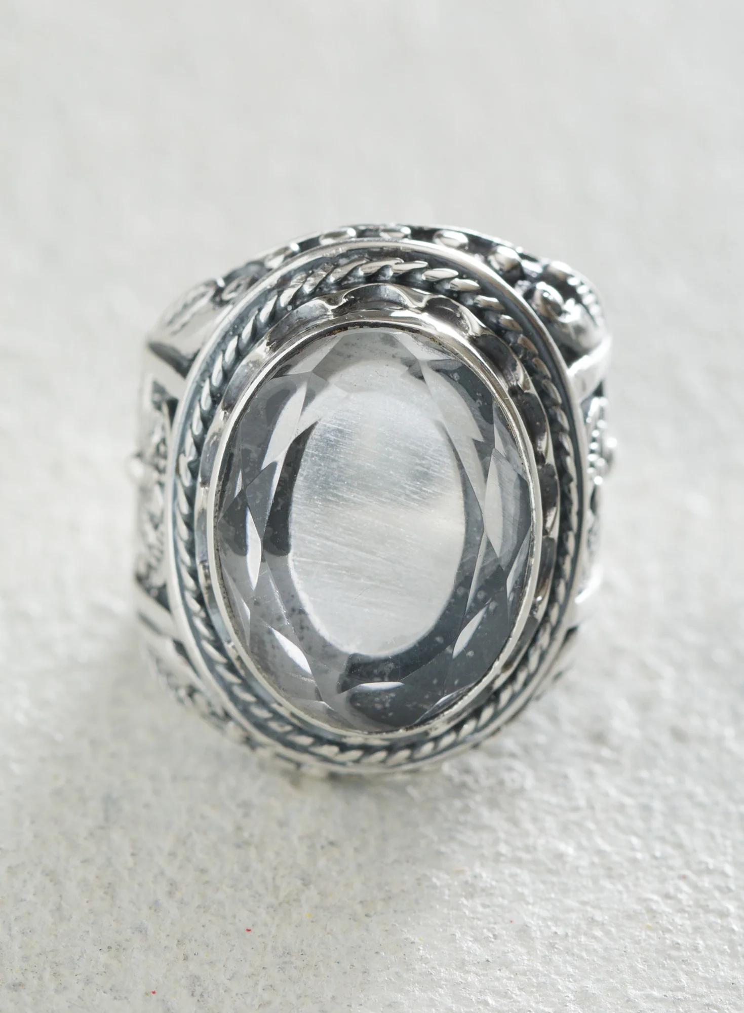 Faceted Quartz Cocktail Ring - Image 3