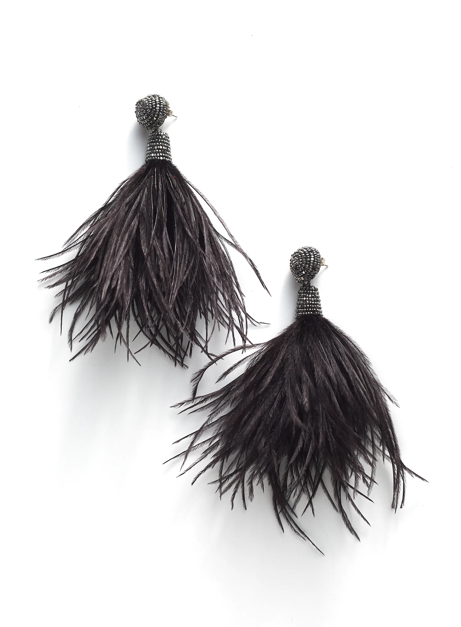 Feather Tassel Earrings - Image 2