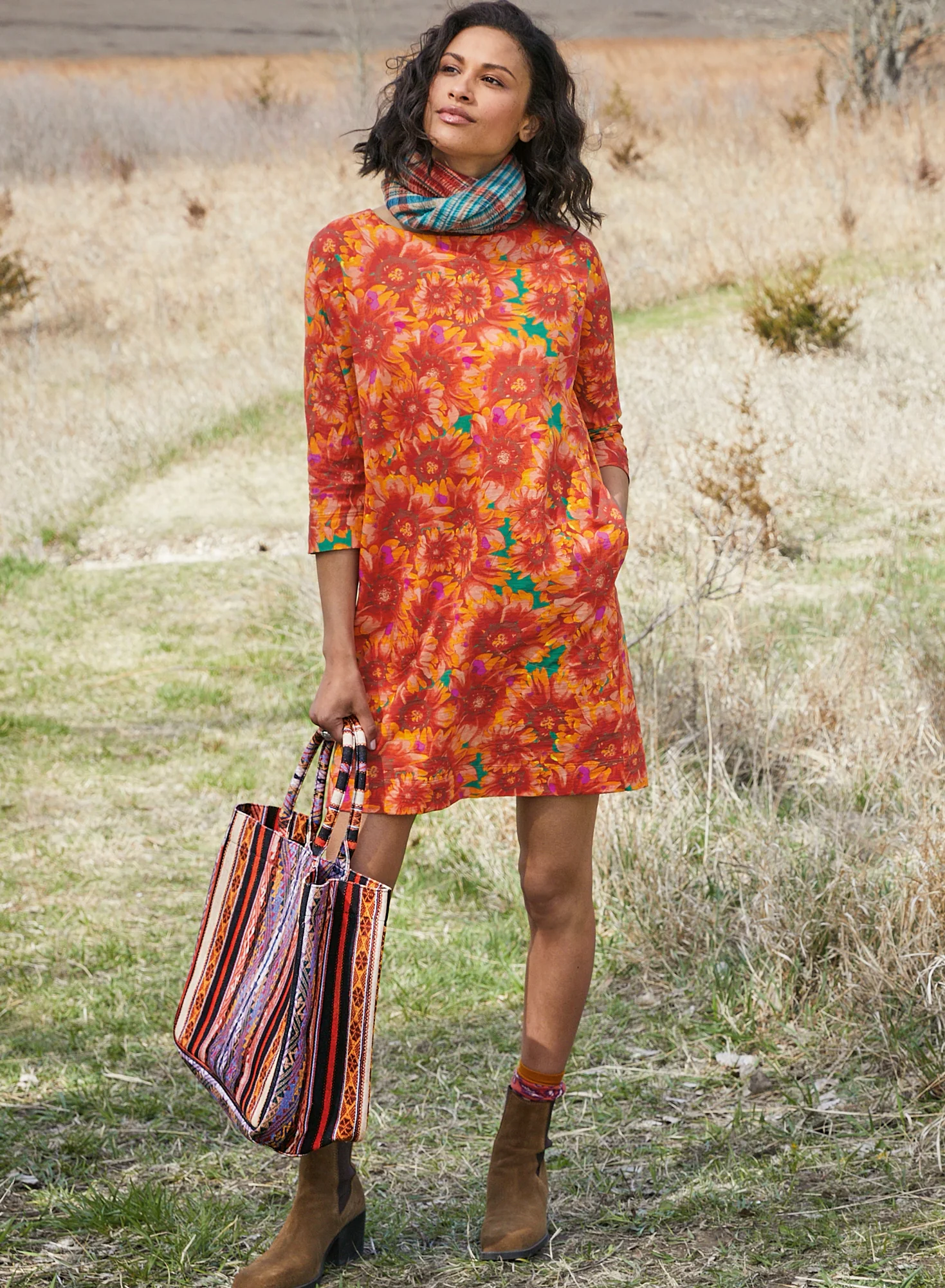 Floral Fresco Tunic-Dress