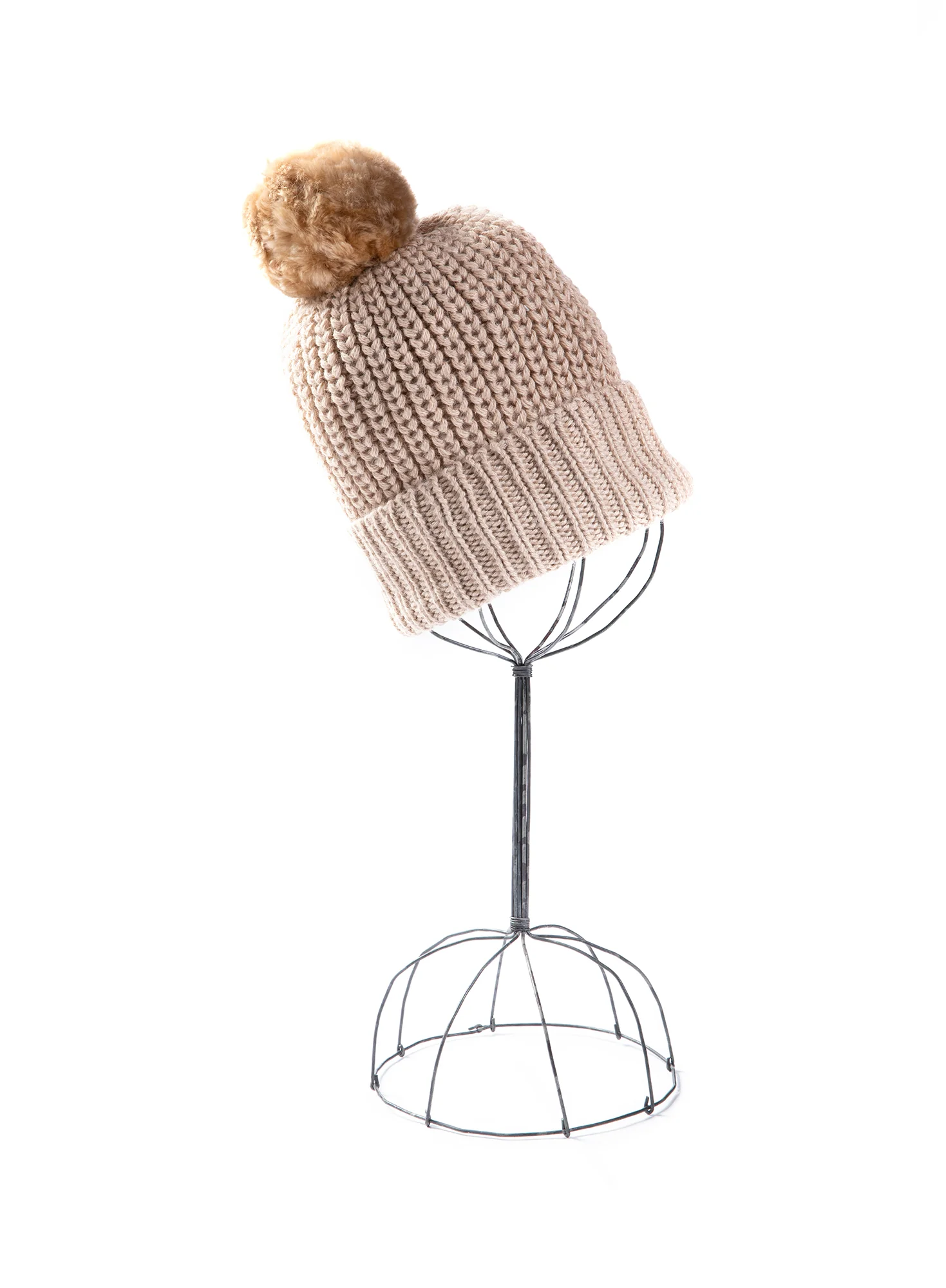 Fur Pompom Hat